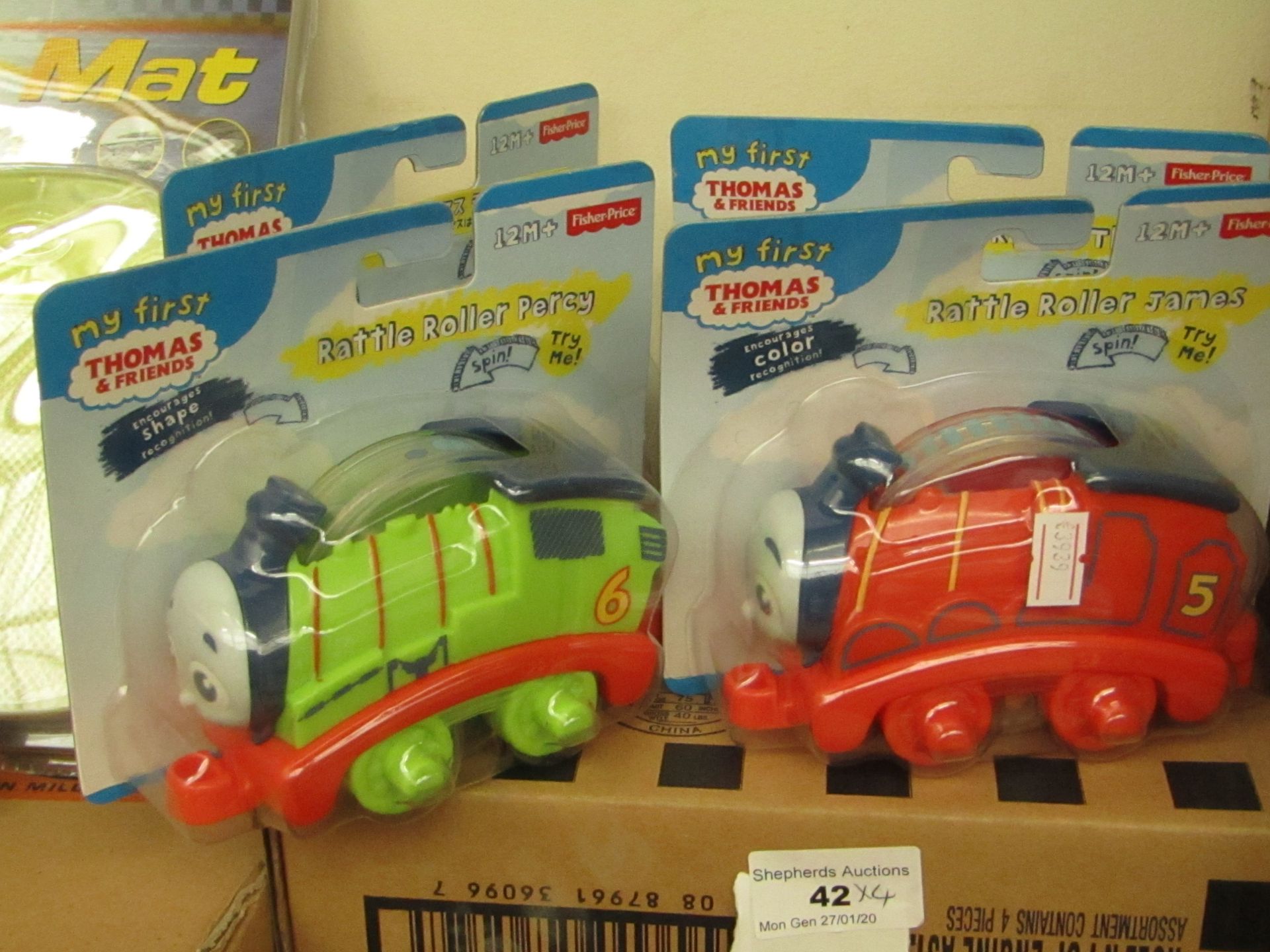 4 x My First Thomas & Friends Rattle Rollers. New & Packaged