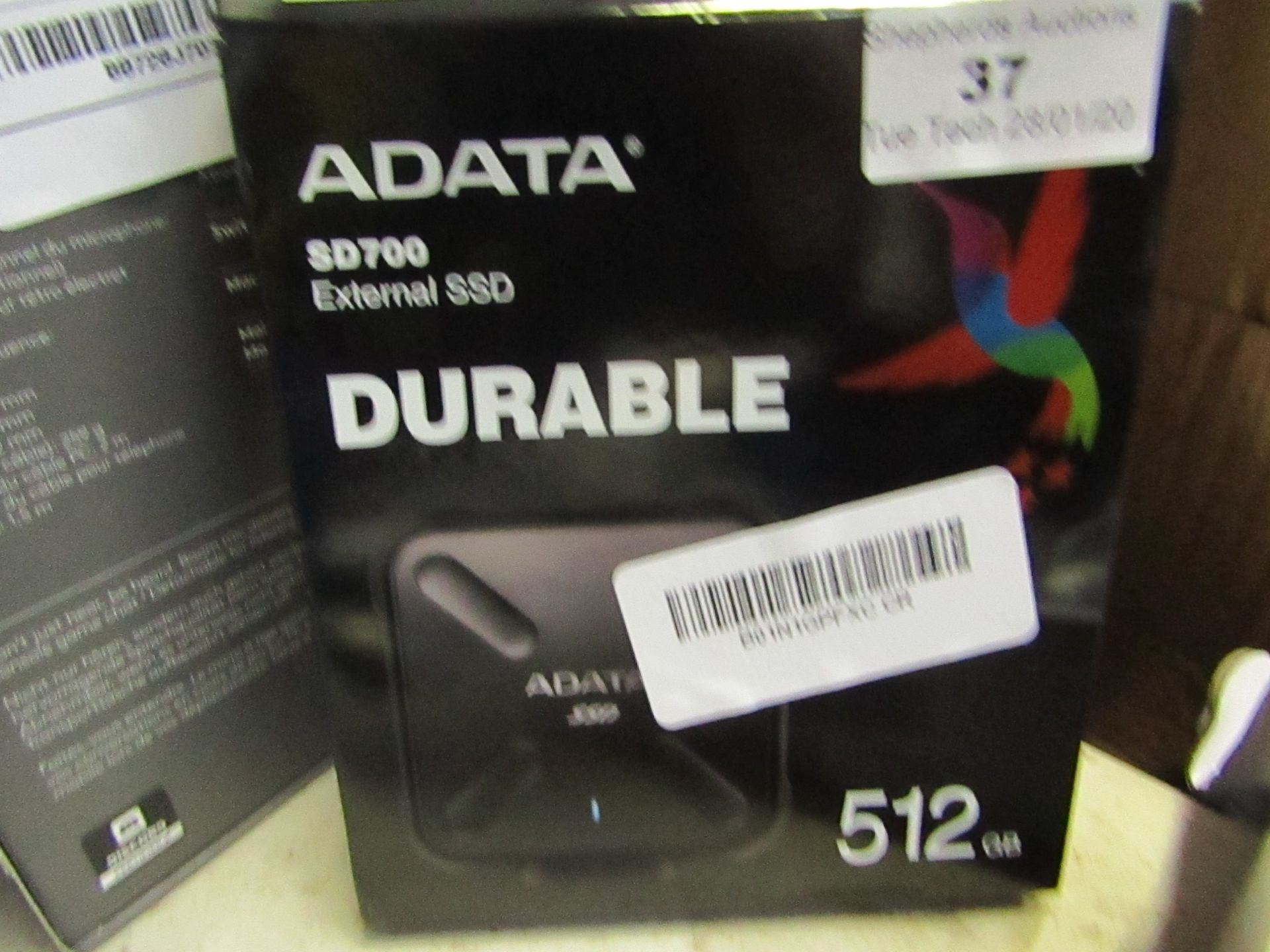 Adata Durable external SSD 512GB, untested and boxed.