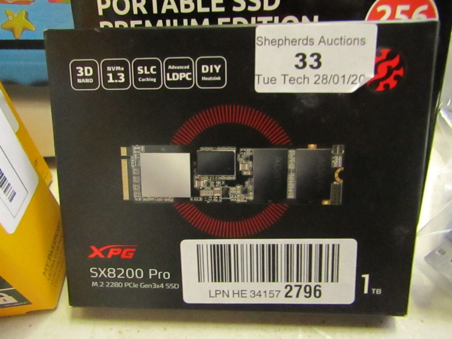 XPG SX8200 Pro 1TB SSD, untested and boxed.