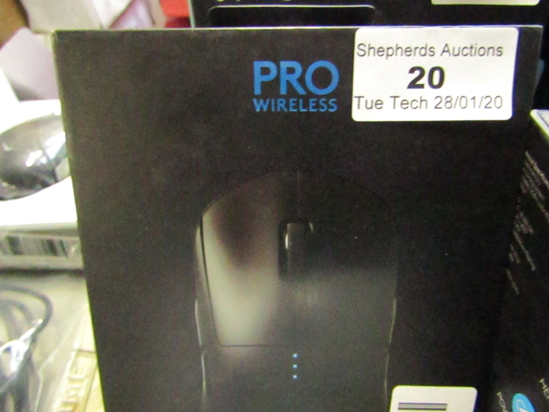 Logitech Pro wireless gaming mouse, untested and boxed. RRP £129.99