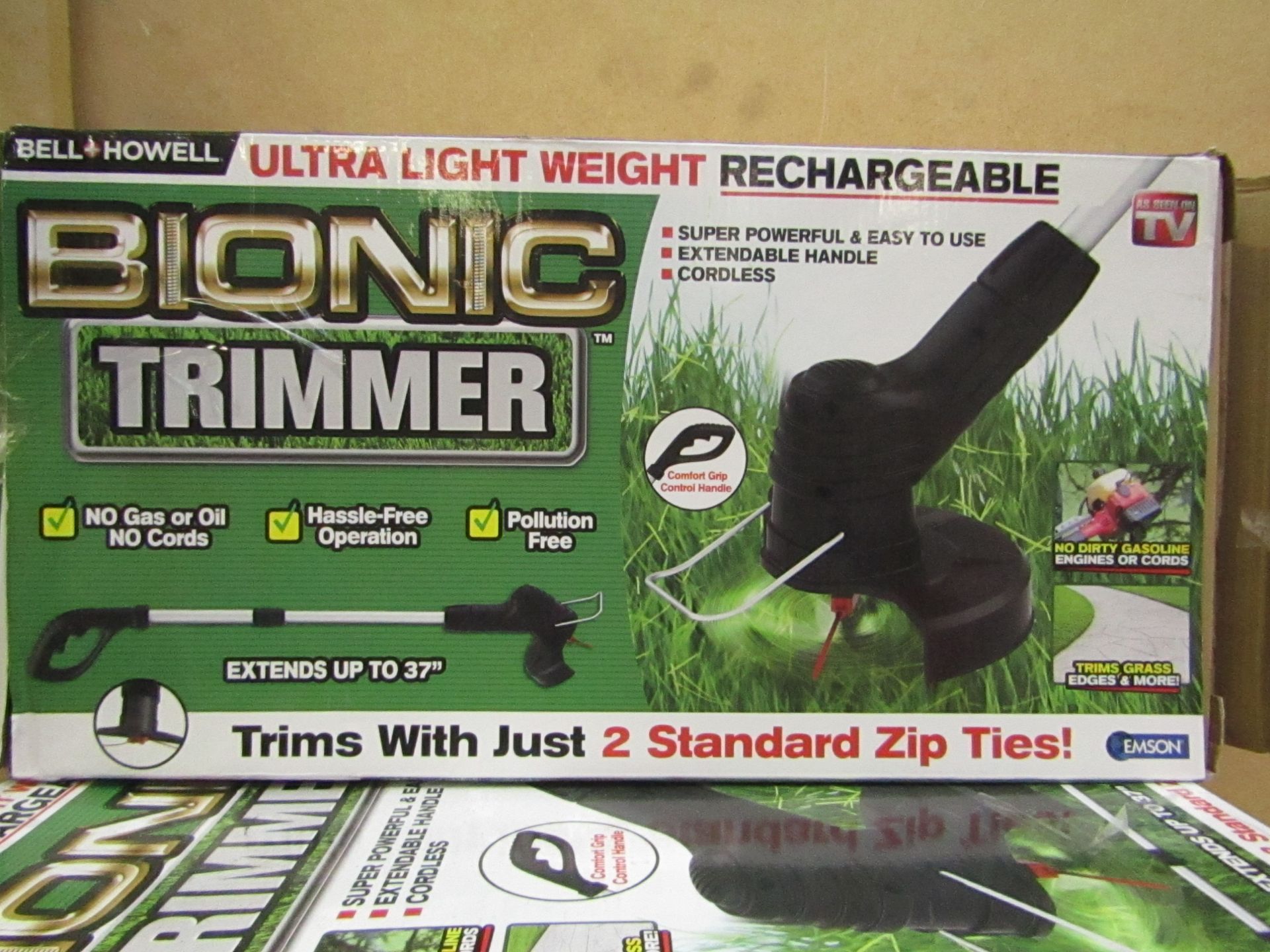 | 1x | BELL AND HOWELL BIONIC RECHARGABLE GRASS TRIMMER | TESTED WORKING AND BOXED | NO ONLINE