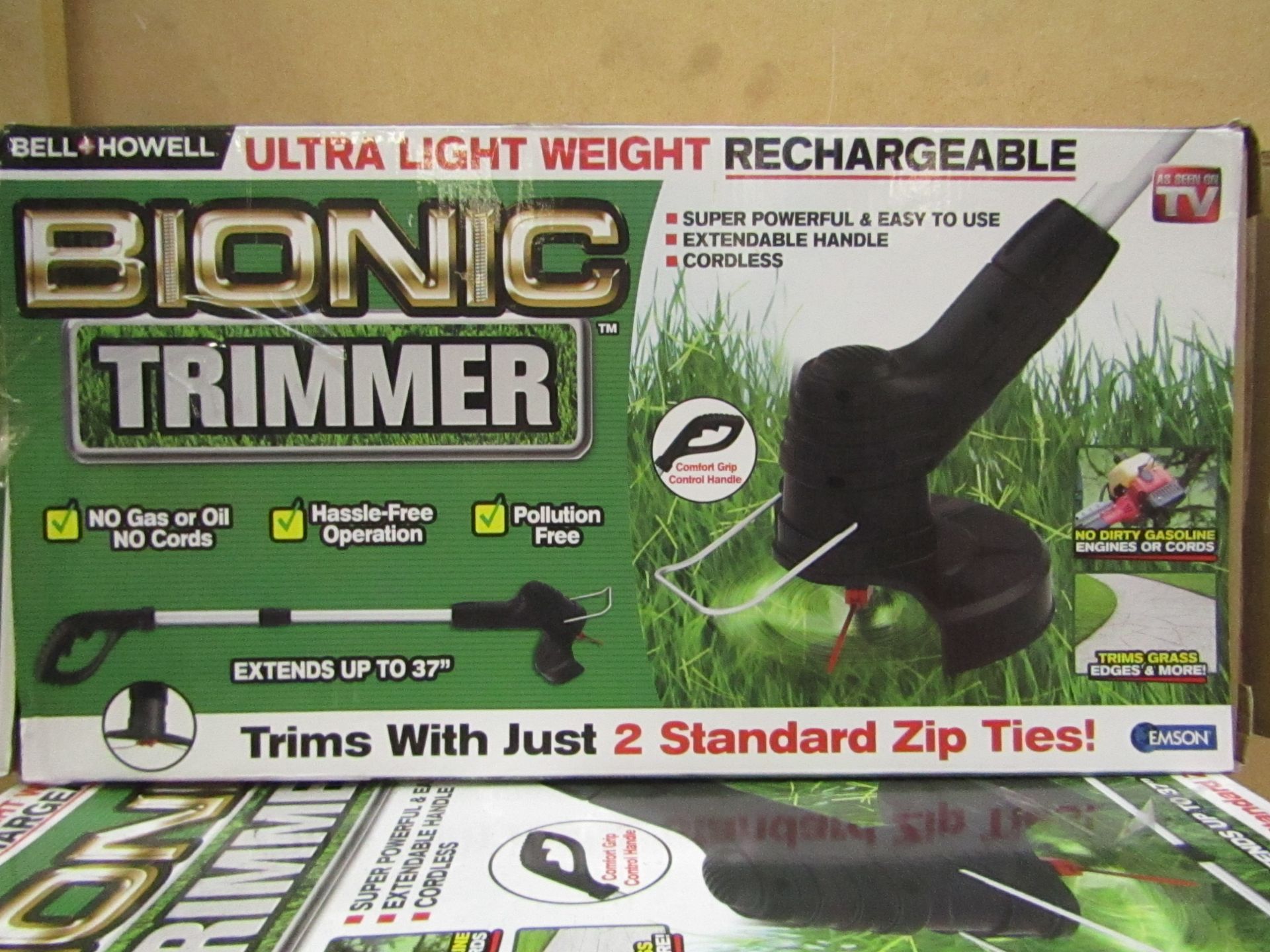 | 1x | BELL AND HOWELL BIONIC RECHARGABLE GRASS TRIMMER | TESTED WORKING AND BOXED | NO ONLINE