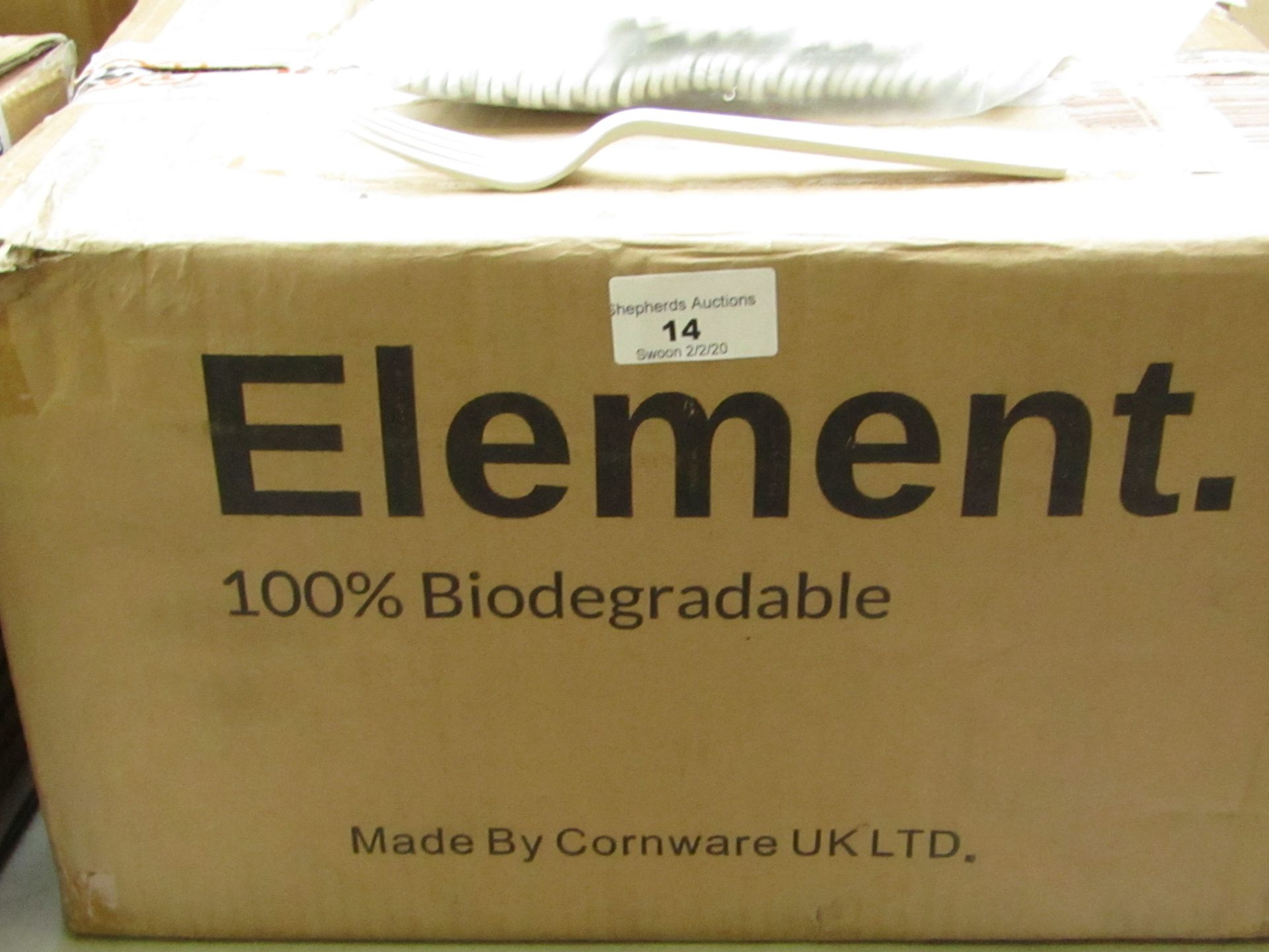 | APPROX 1000 | BIODEGRADABLE PLASTIC FORKS WHITE | BOXED | SKU - | RRP £ |
