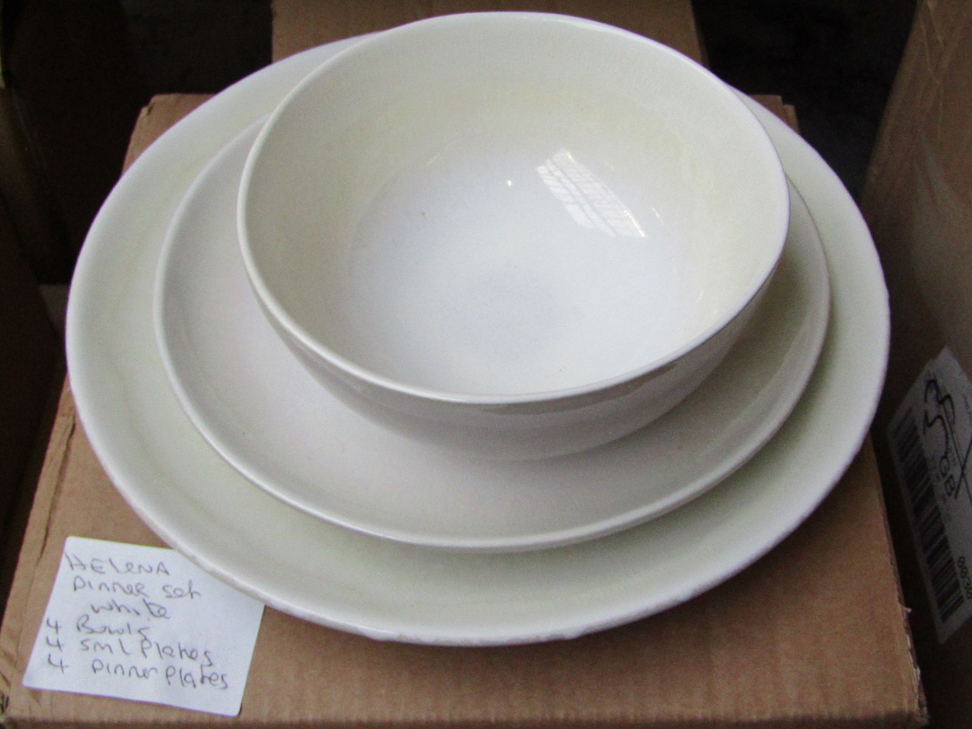 | 1x | SWOON HELENE 12PC DINNER SET WHITE | BOXED | SKU - | RRP £ 120 |