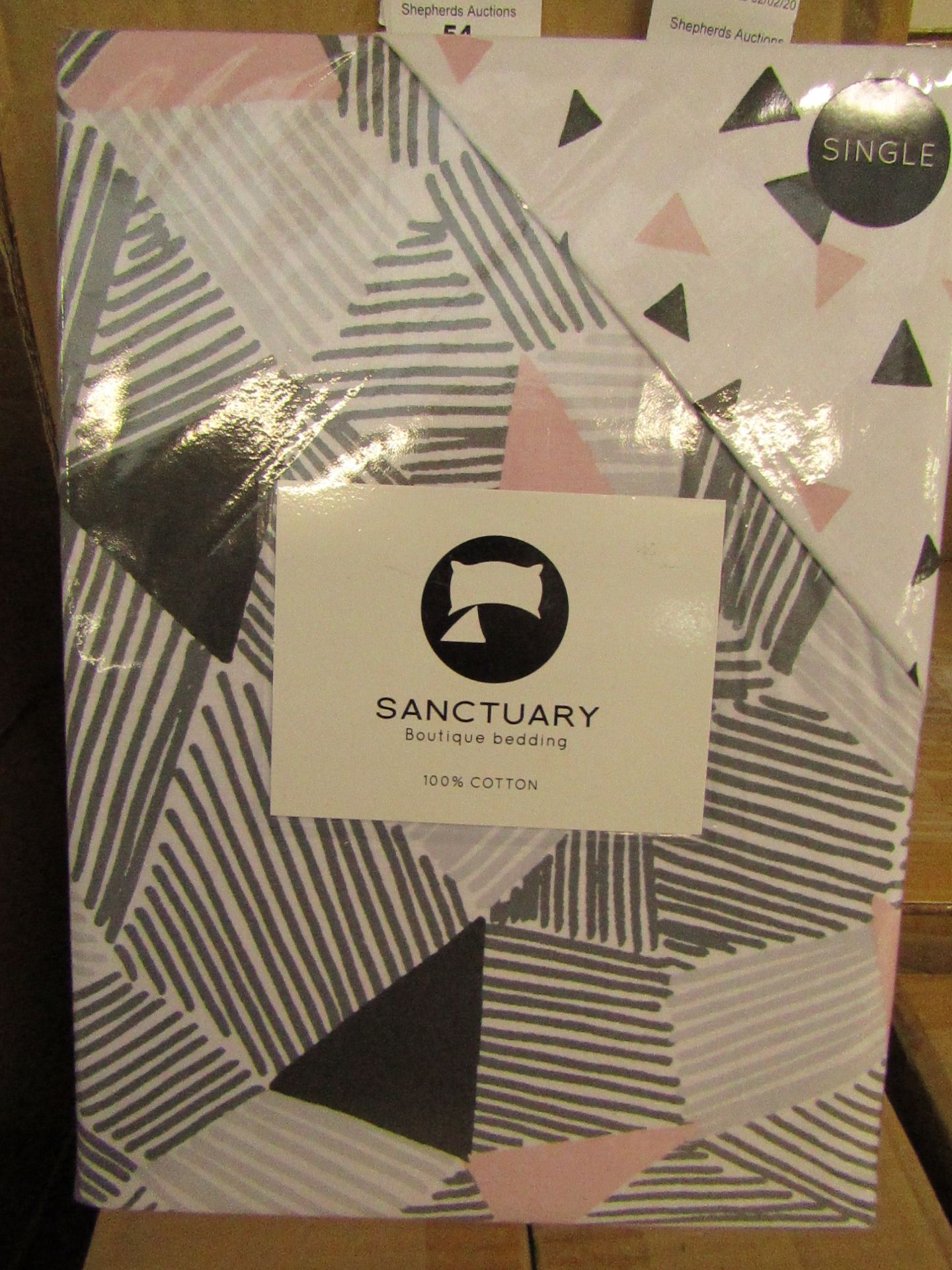 Sanctuary Bailey Multi Coloured Reversible Duvet Set Single,100% Cotton New & Packaged