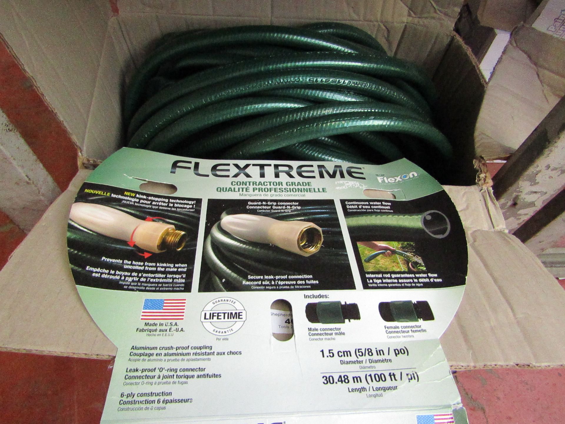 Flextreme hose pipe, unchecked.