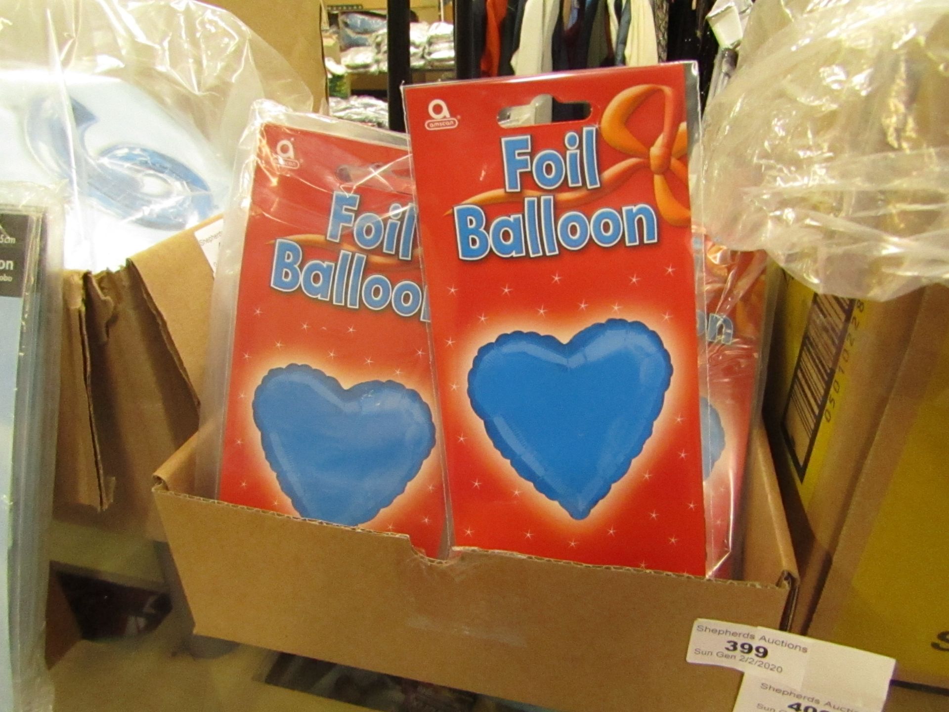 10 x Foil Love Heart Balloons. 18". New & packaged