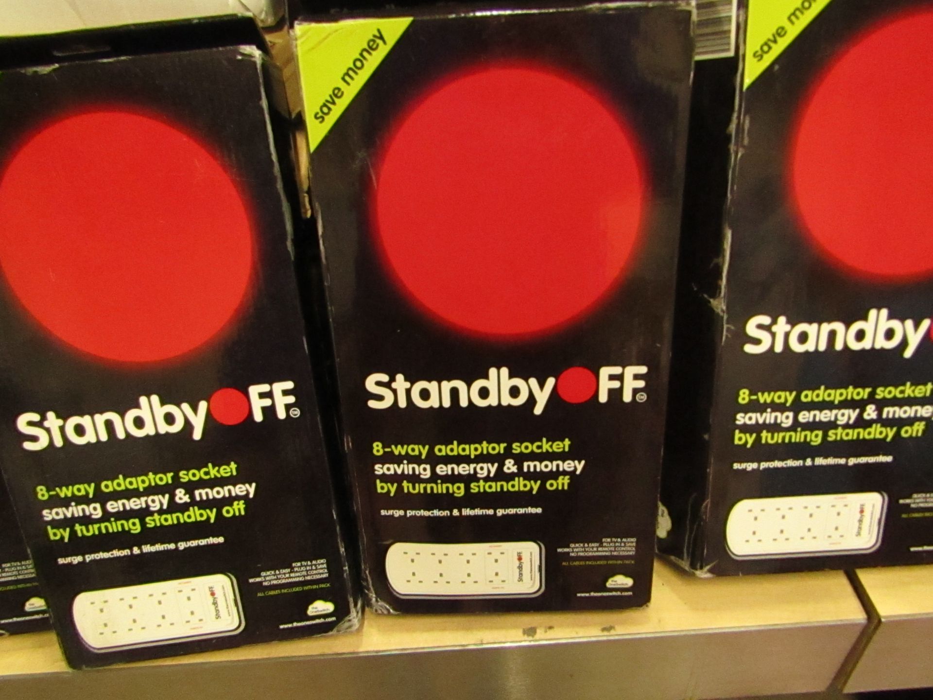 Standyby Off 8 way adapter socket. Boxed
