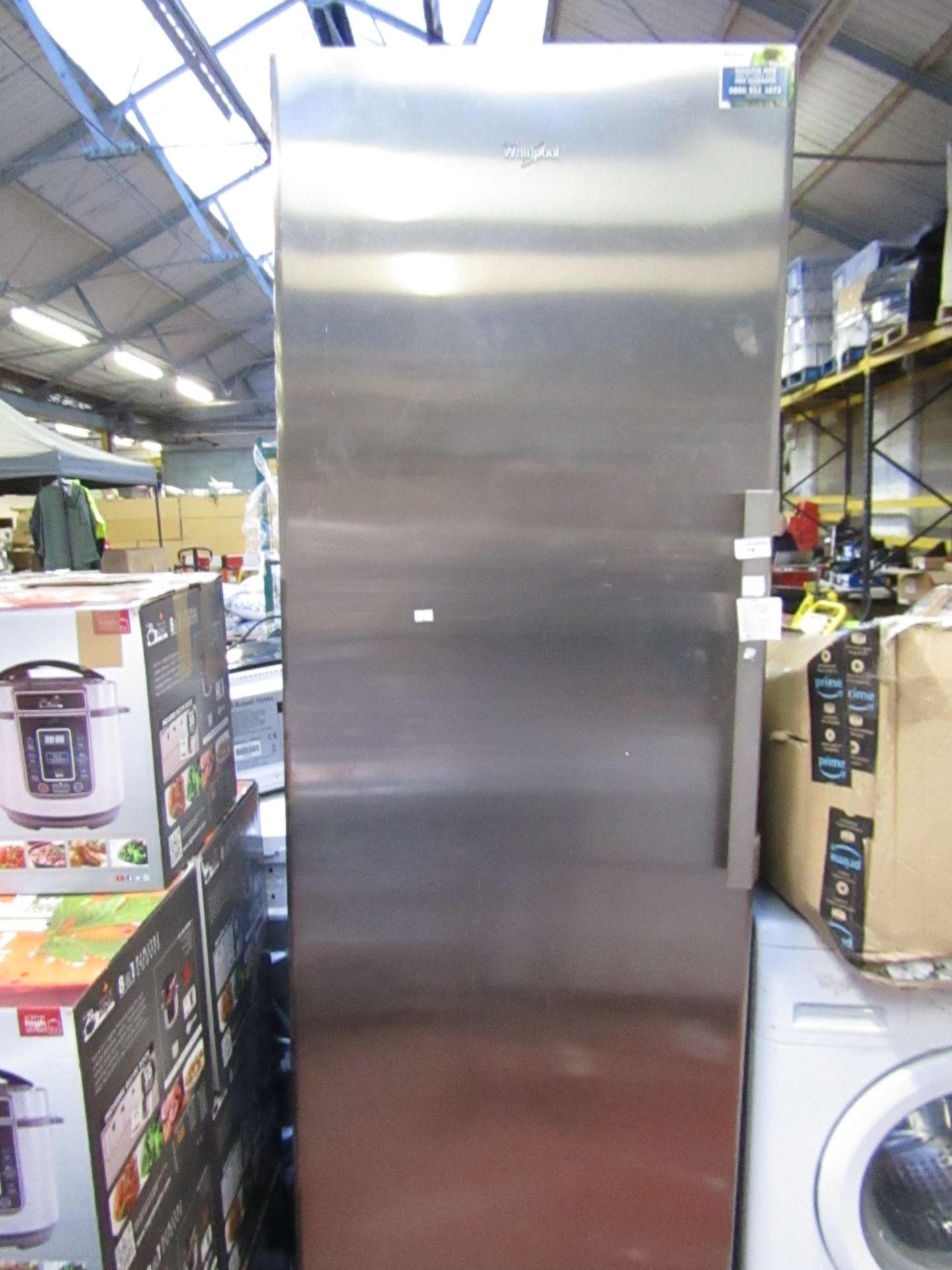 Whirlpool Larder Freezer Freestanding SW81QXRUK.1 Stainless Steel - tested working, needs serious