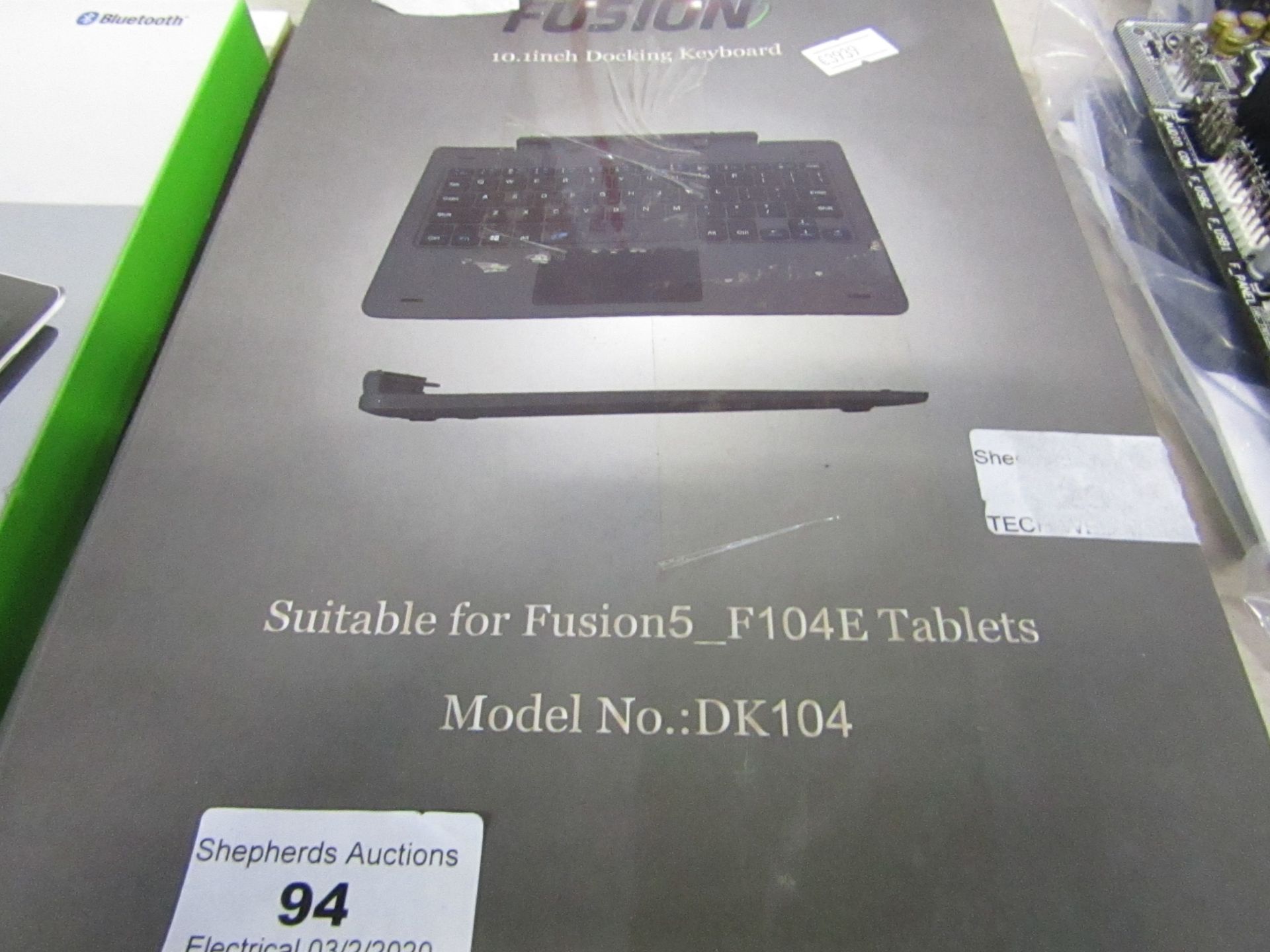 FUISON - 10.1" Docking Keyboard - Untested and boxed.