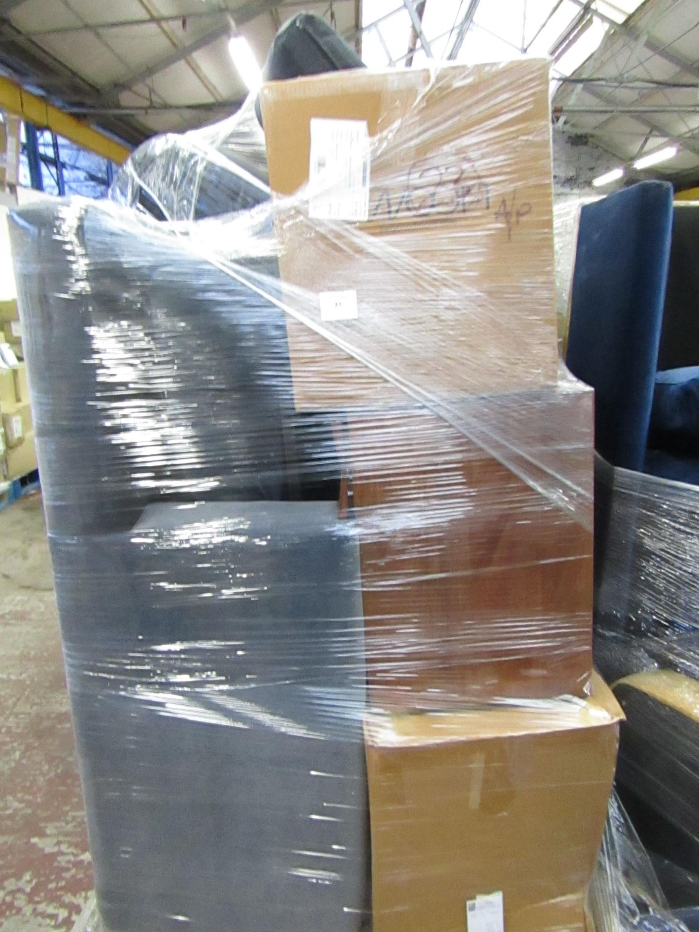 | 1x | PALLET OF SWOON B.E.R AND AWAITING PARTS FURNITURE ITEMS WHICH COULD INCLUDE ANYTHING FROM