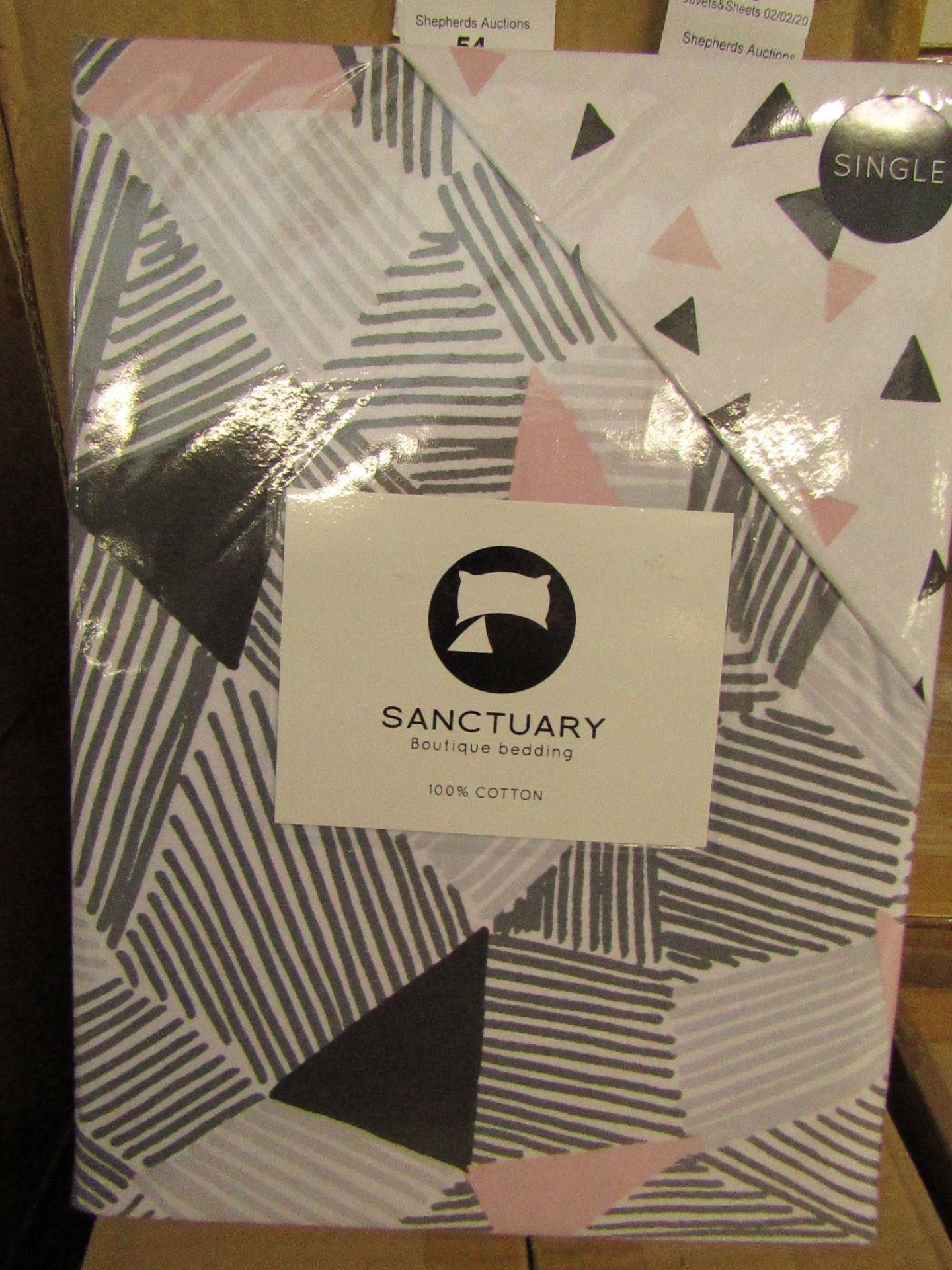 Sanctuary Bailey Multi Coloured Reversible Duvet Set Single,100% Cotton New & Packaged