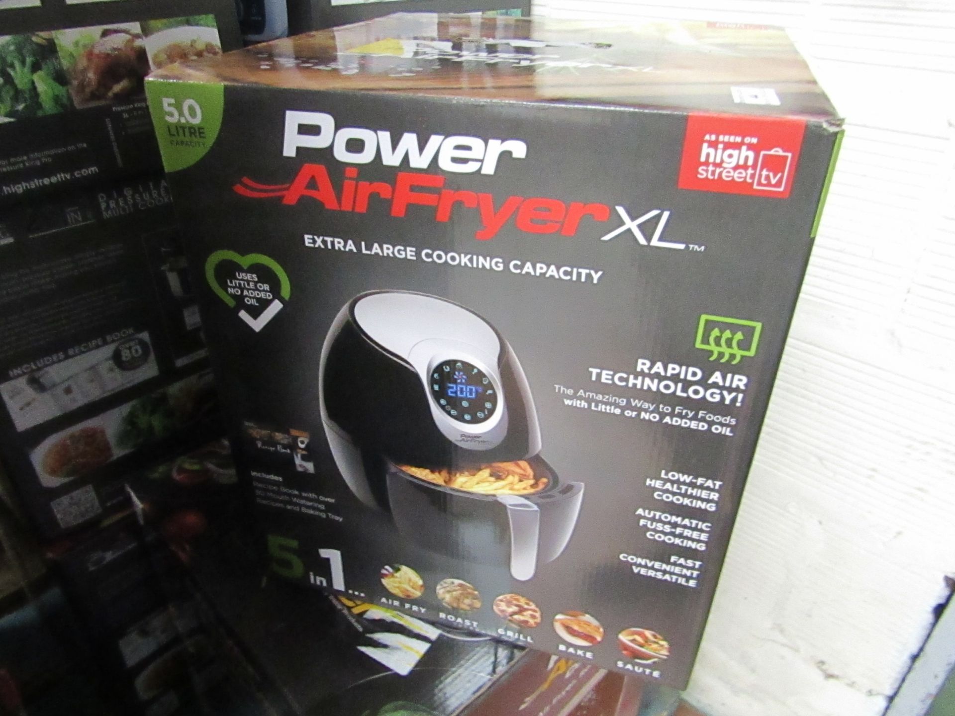 | 1x | POWER AIR FRYER XL 5L | UNTESTED, BOXED & UNCHECKED FOR ACCESSORIES | NO ONLINE RE-SALE | SKU