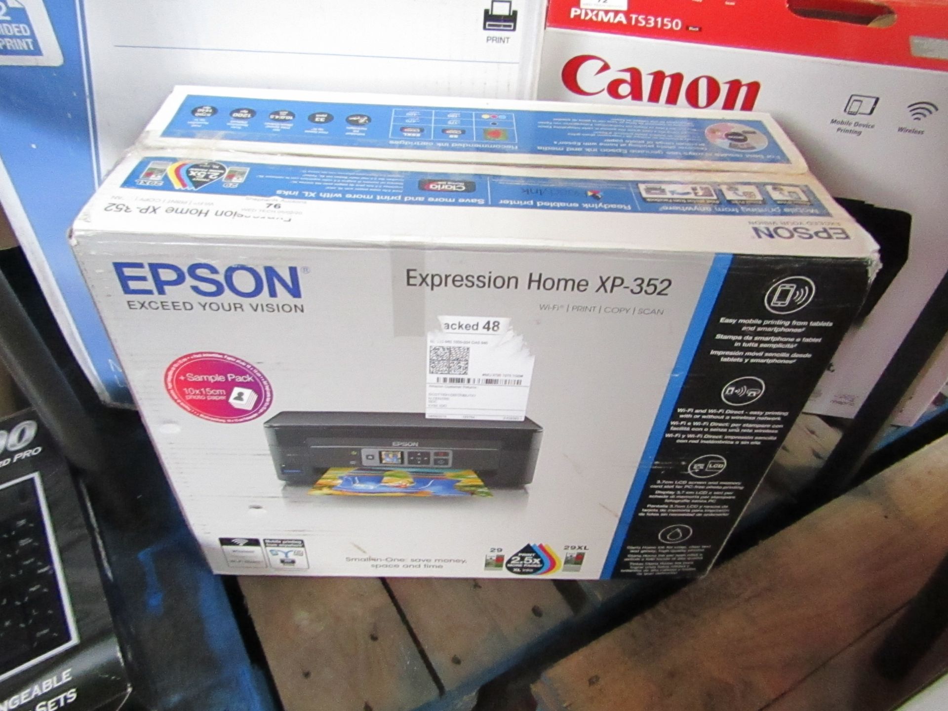 Epson Expression Home XP-352 multi-functional printer, untested and boxed.
