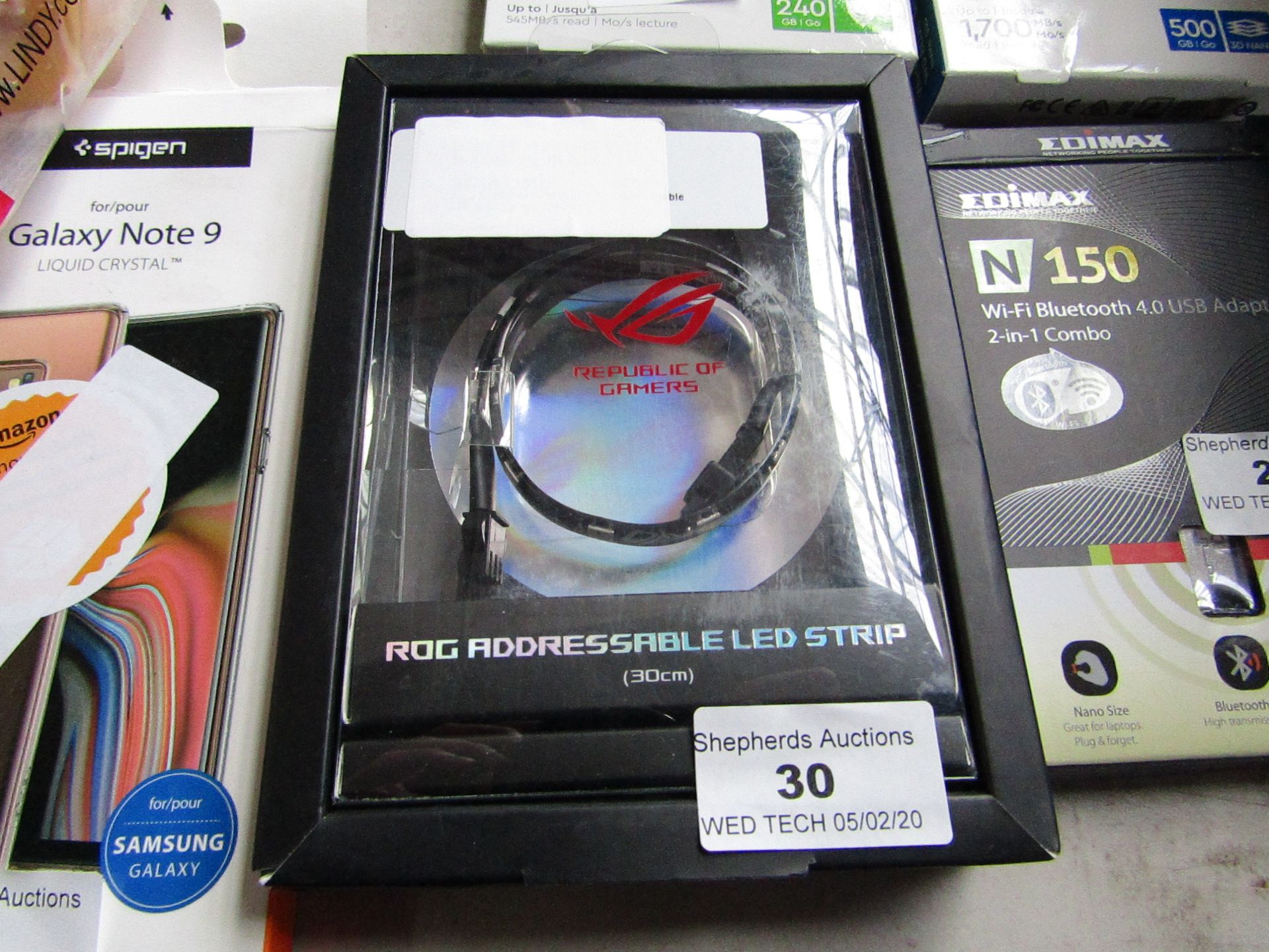 Asus ROG addressable light strip, untested and boxed.