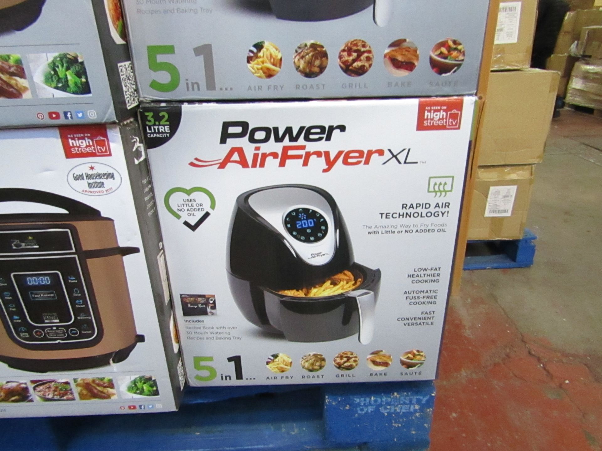 | 1x | POWER AIR FRYER XL 3.2L | PAT TESTED AND BOXED | NO ONLINE RE-SALE | SKU C5060191465366 |