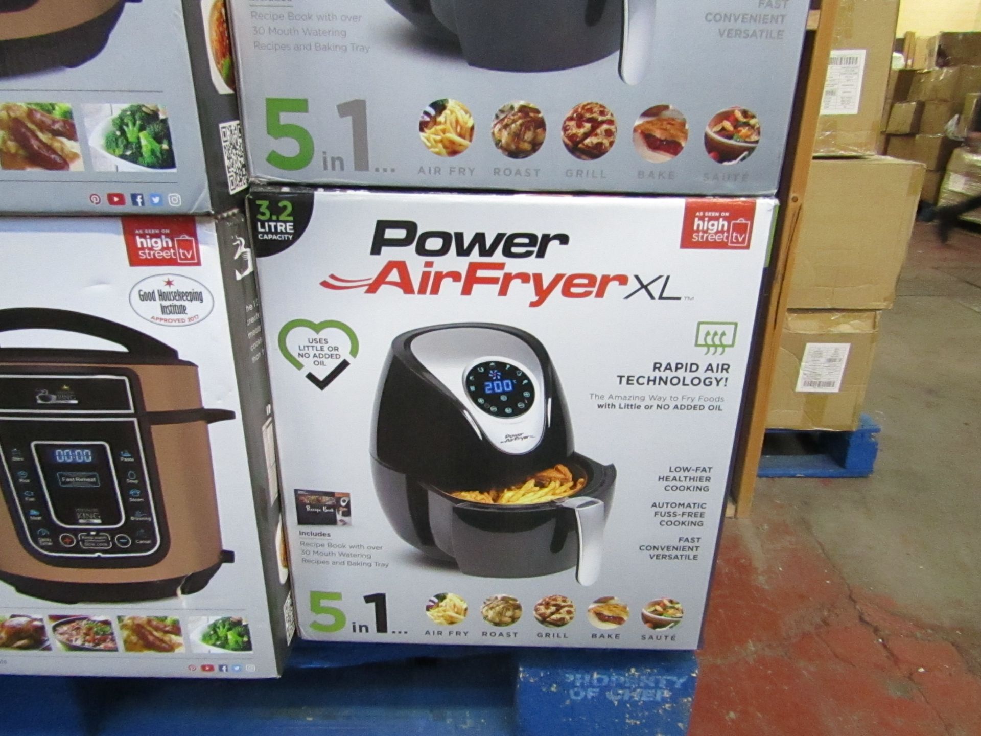 | 1x | POWER AIR FRYER XL 3.2L | PAT TESTED AND BOXED | NO ONLINE RE-SALE | SKU C5060191465366 |