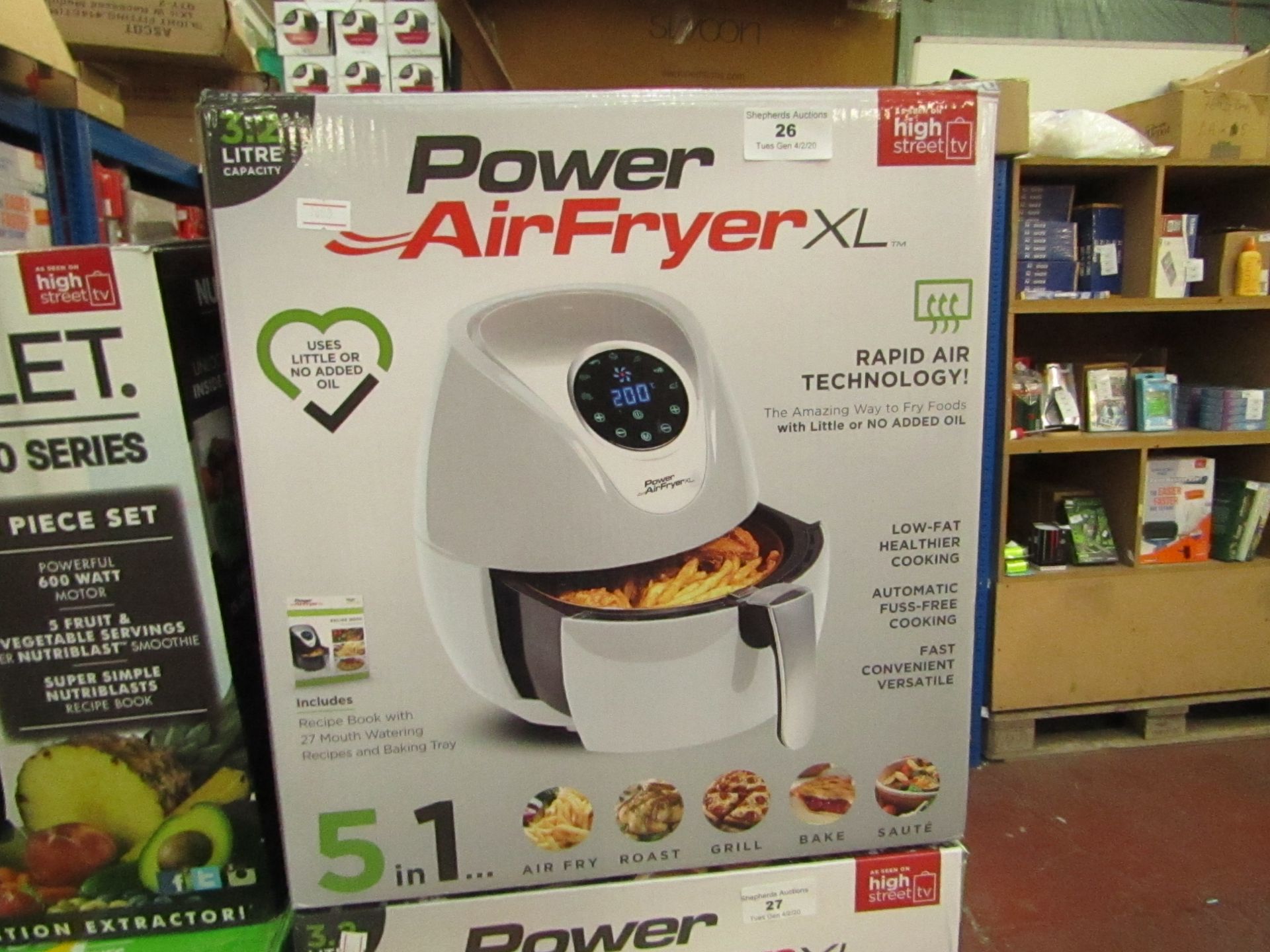 | 1x | POWER AIR FRYER XL 3.2L | UNCHECKED AND BOXED | NO ONLINE RE-SALE | SKU C5060191468053 |