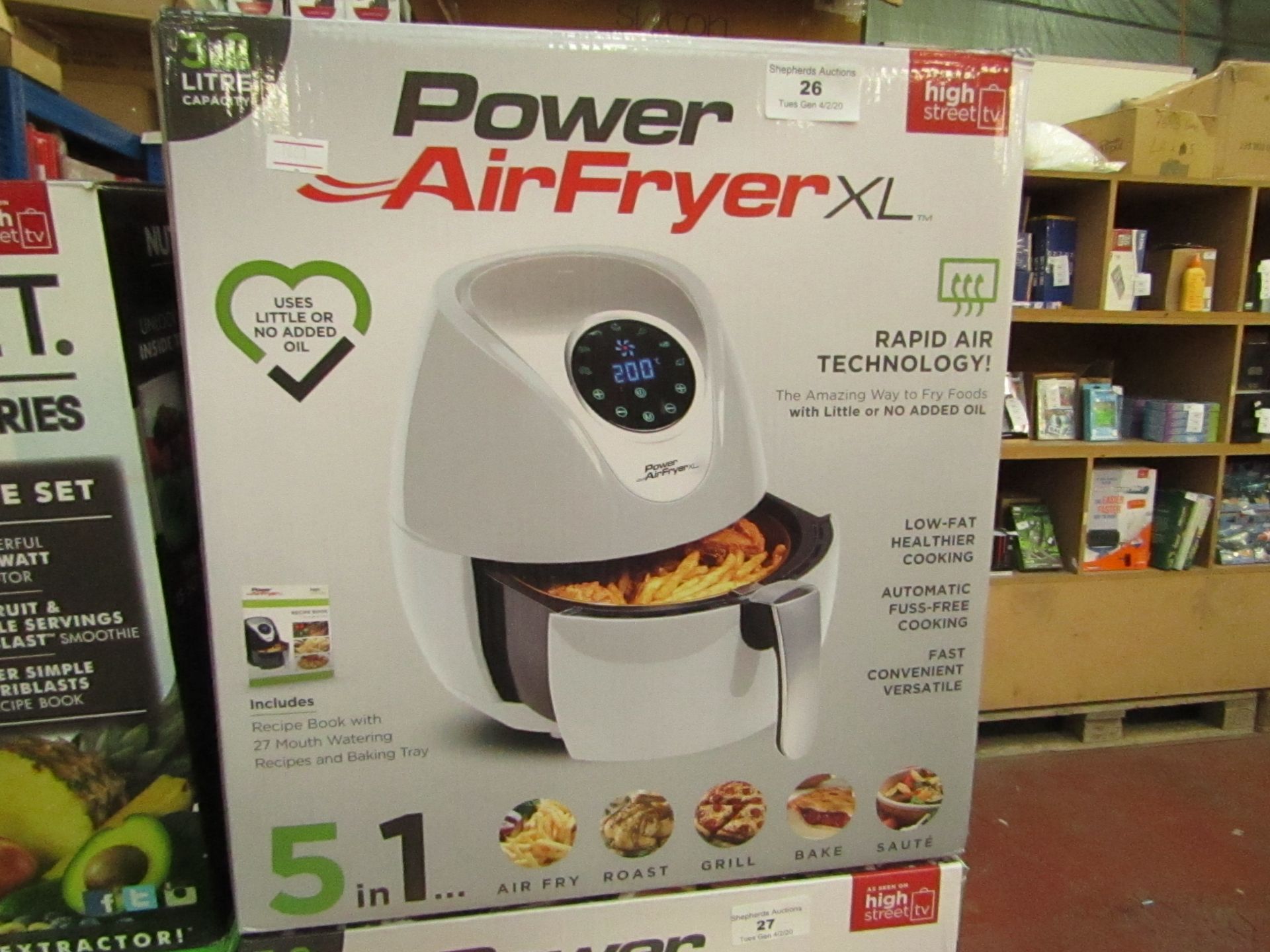 | 1x | POWER AIR FRYER XL 3.2L | UNCHECKED AND BOXED | NO ONLINE RE-SALE | SKU C5060191468053 |