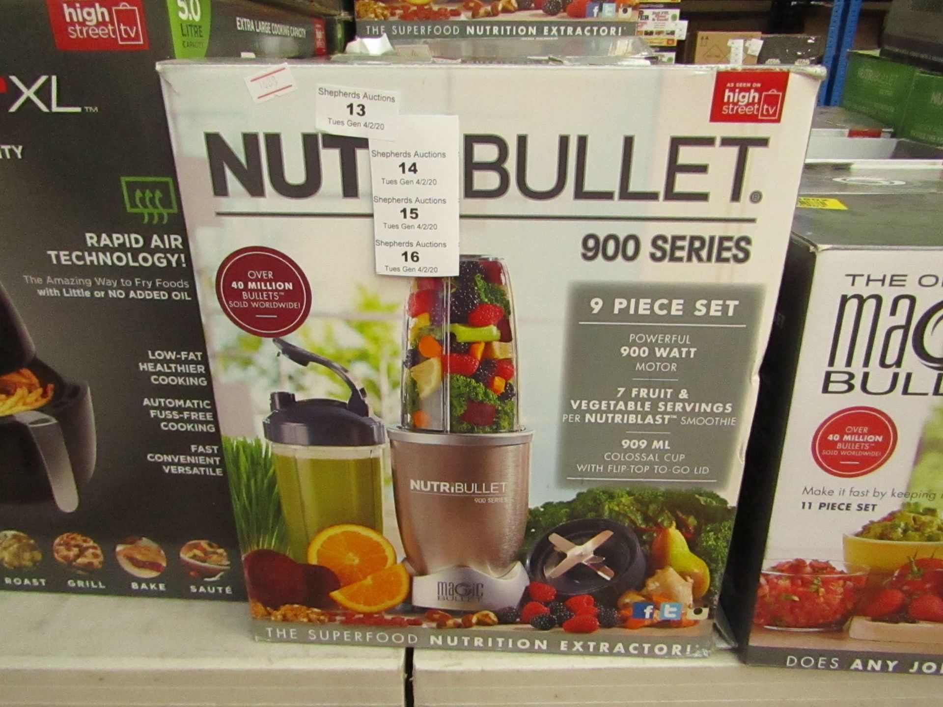 | 1x | NUTRIBULLET 900 SERIES | UNCHECKED AND BOXED | NO ONLINE RE-SALE | SKU C5060191467353 |