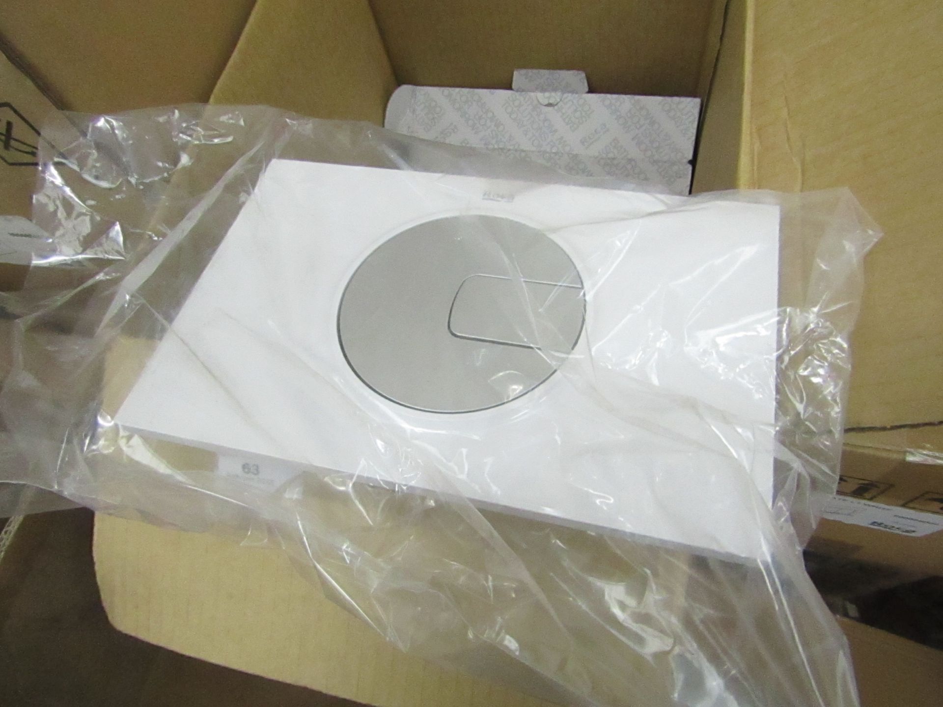 Roca PL6 grey lacquered Dual Flush plate, new and boxed.