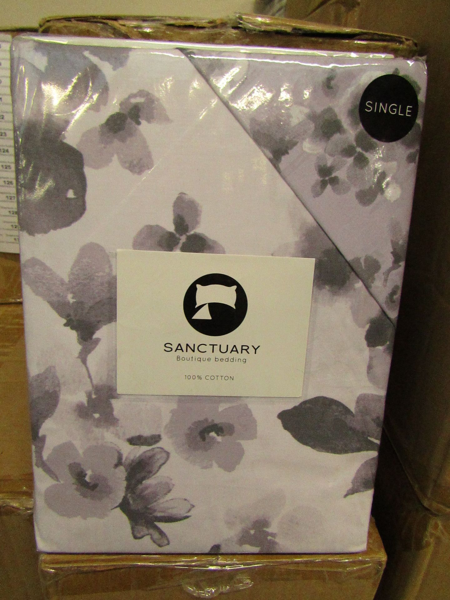 Sanctuary Elissia Purple Reversible Duvet Set Single 100 % Cotton New & Packaged