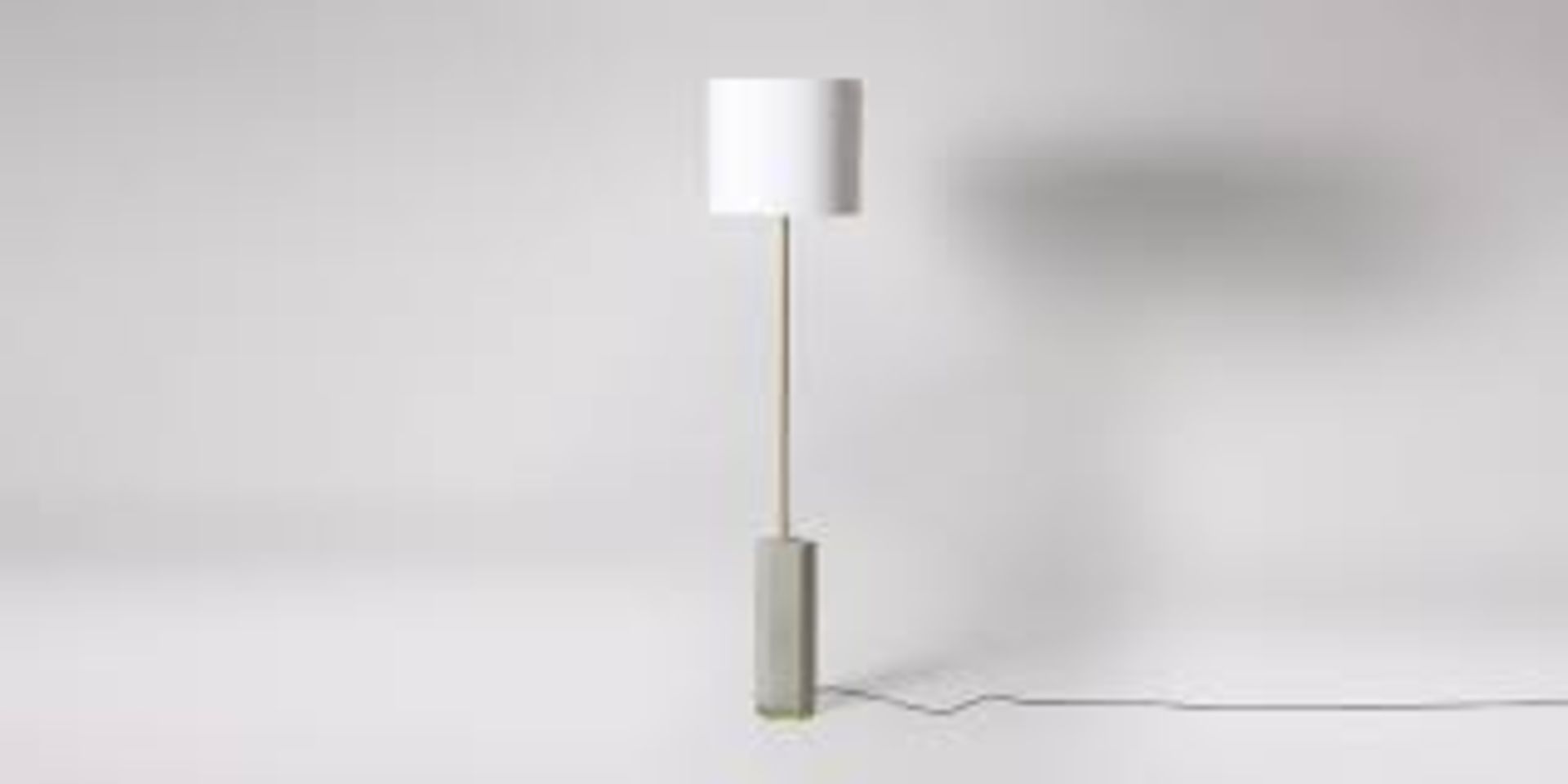 | 1x | SWOON PLUTO FLOOR LAMP IN CONCRETE | BOXED | SKU - | RRP £ 129 |