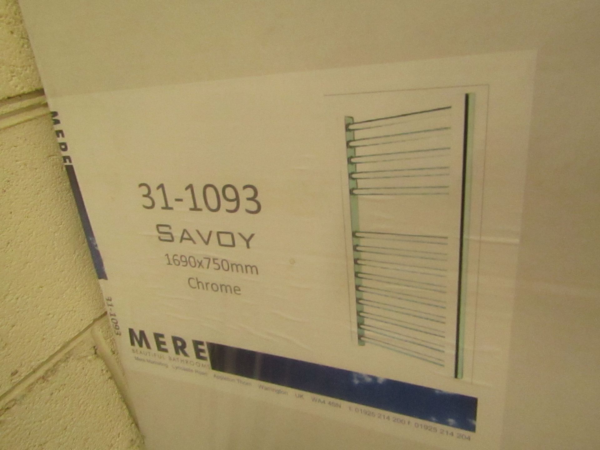 Mere Savoy 1690x750mm Chrome Towel rail - New.