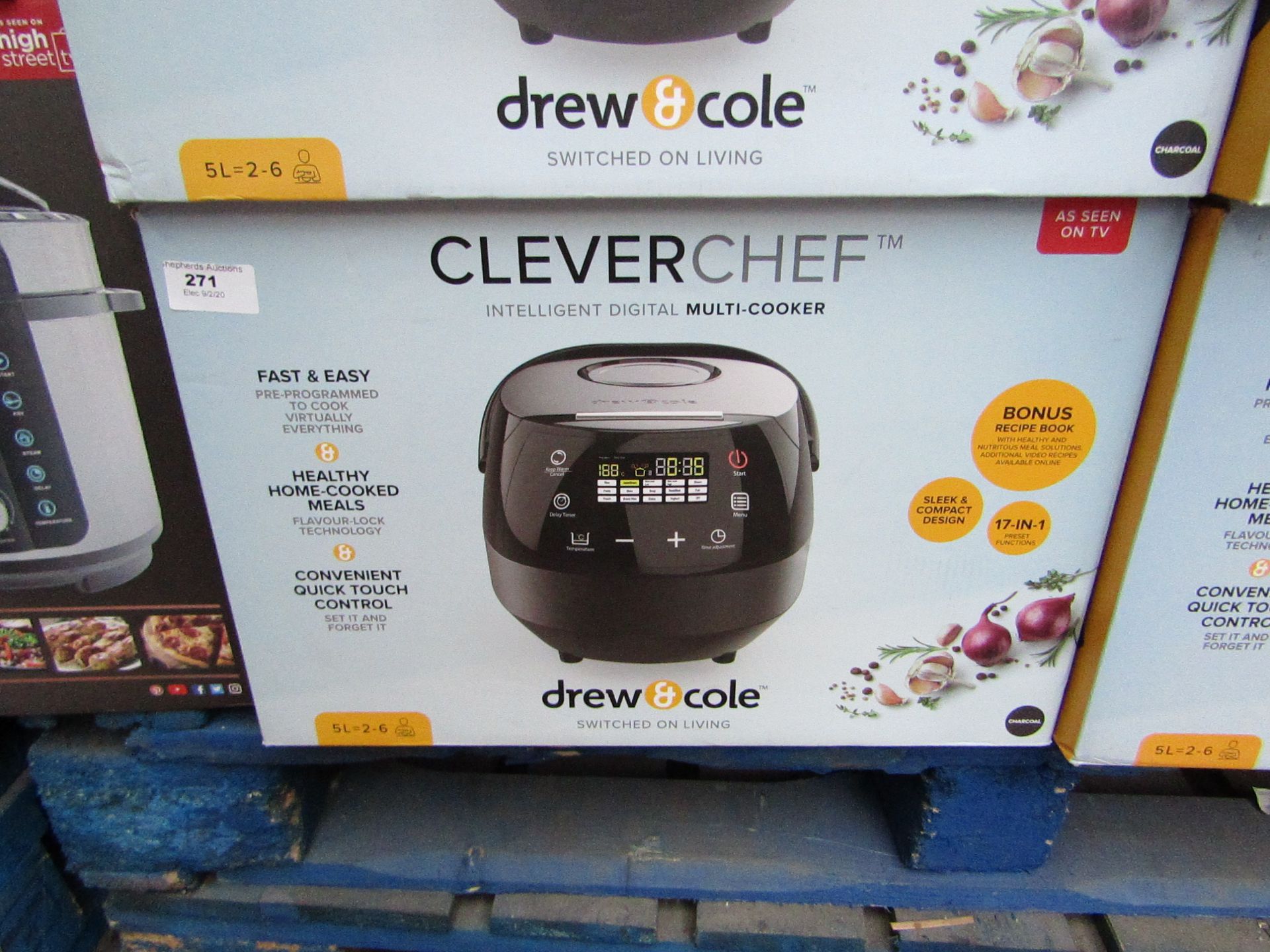 | 1x | DREW & COLE CLEVERCHEF | PAT TESTED AND BOXED | NO ONLINE RE-SALE | SKU C5060541511682 |