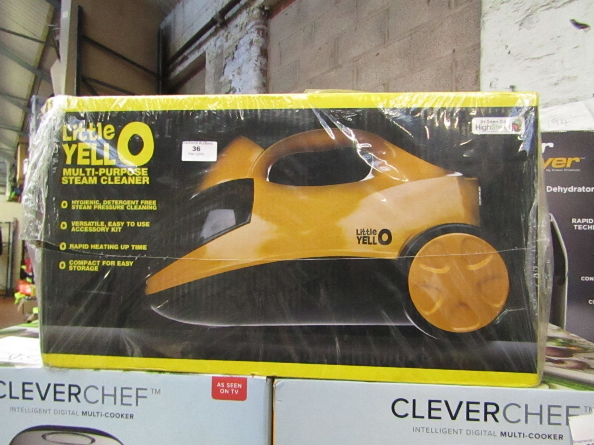 | 1X | LITTLE YELLO MULTI-PURPOSE STEAM CLEANER | UNCHECKED AND BOXED | NO ONLINE RE-SALE | SKU