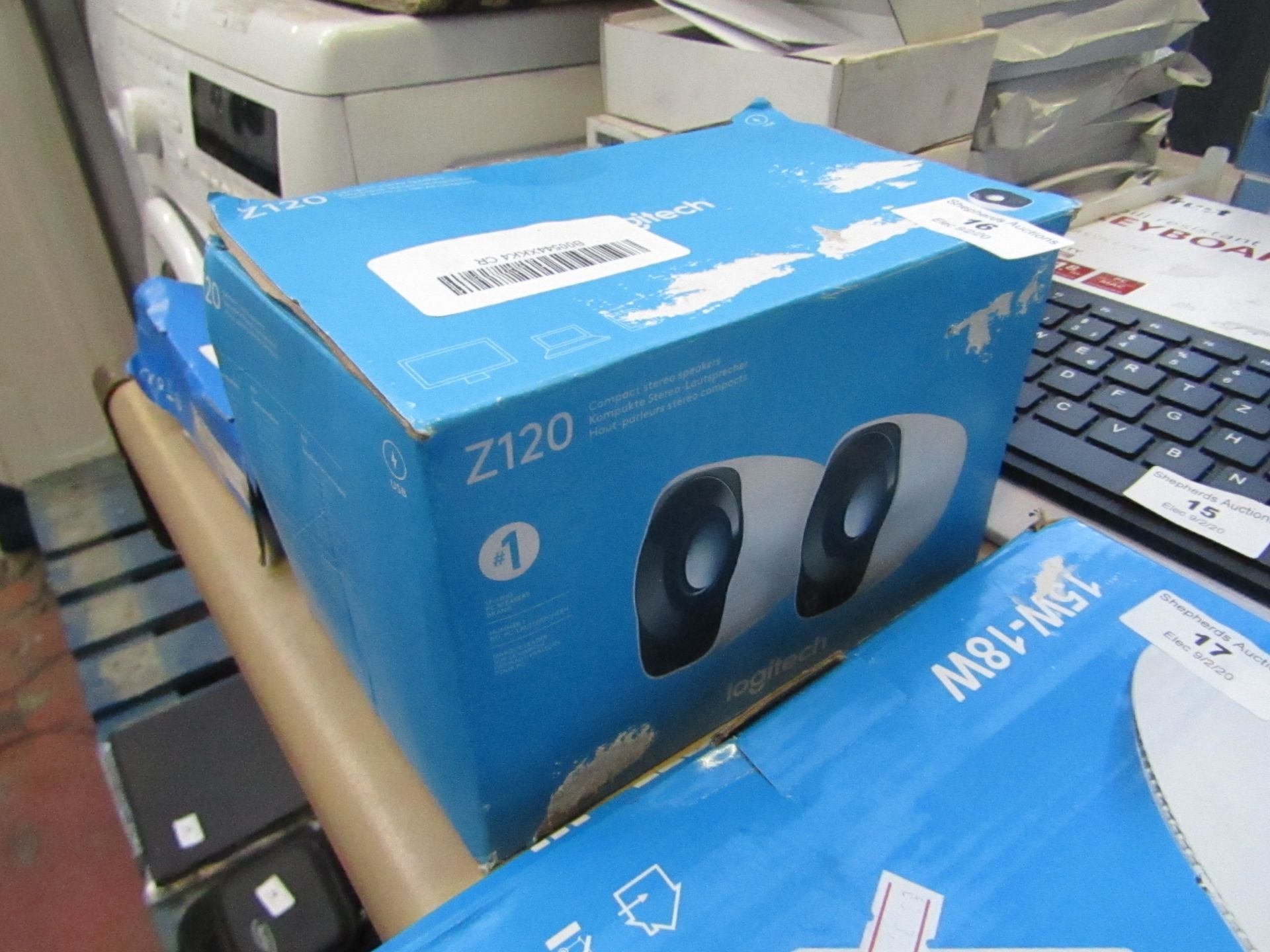 Logitech - Z120 - Compact stereo speakers - Untested and boxed.