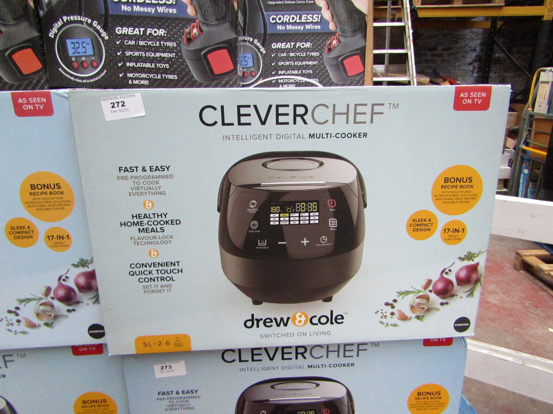 | 1x | DREW & COLE CLEVERCHEF | PAT TESTED AND BOXED | NO ONLINE RE-SALE | SKU C5060541511682 |