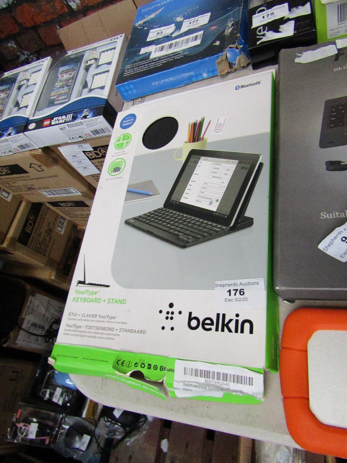 Belkin - YourType Keyboard + Stand - Untested and boxed.