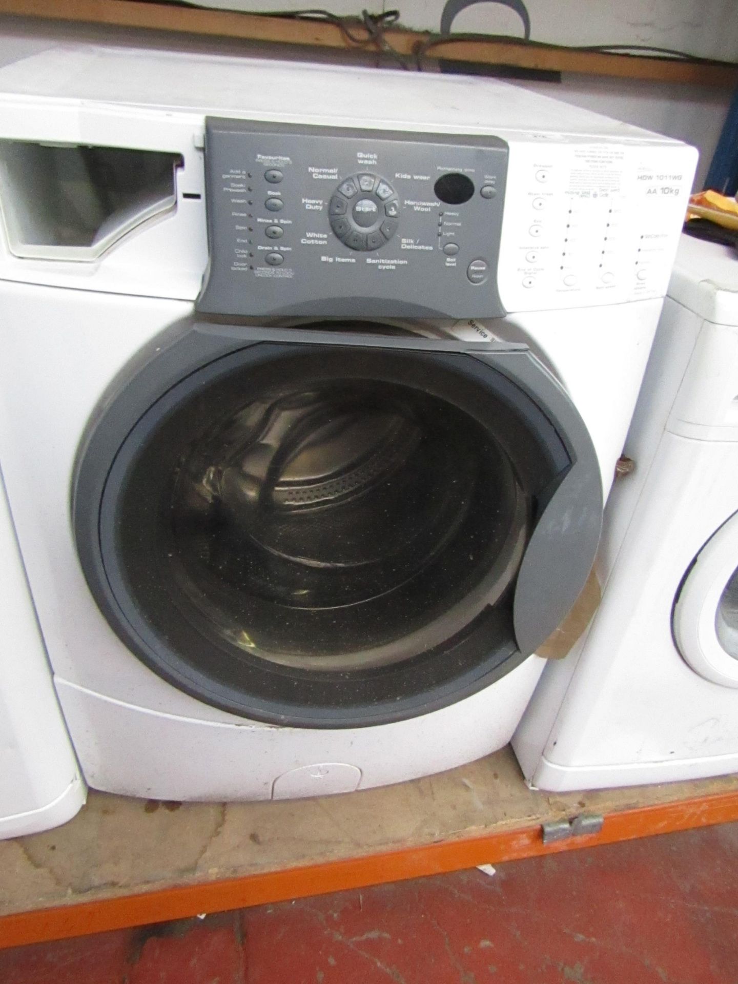 Whirlpool - HDW1011WG - AA 10Kg - Powers on, however missing soap draw, door will not close.