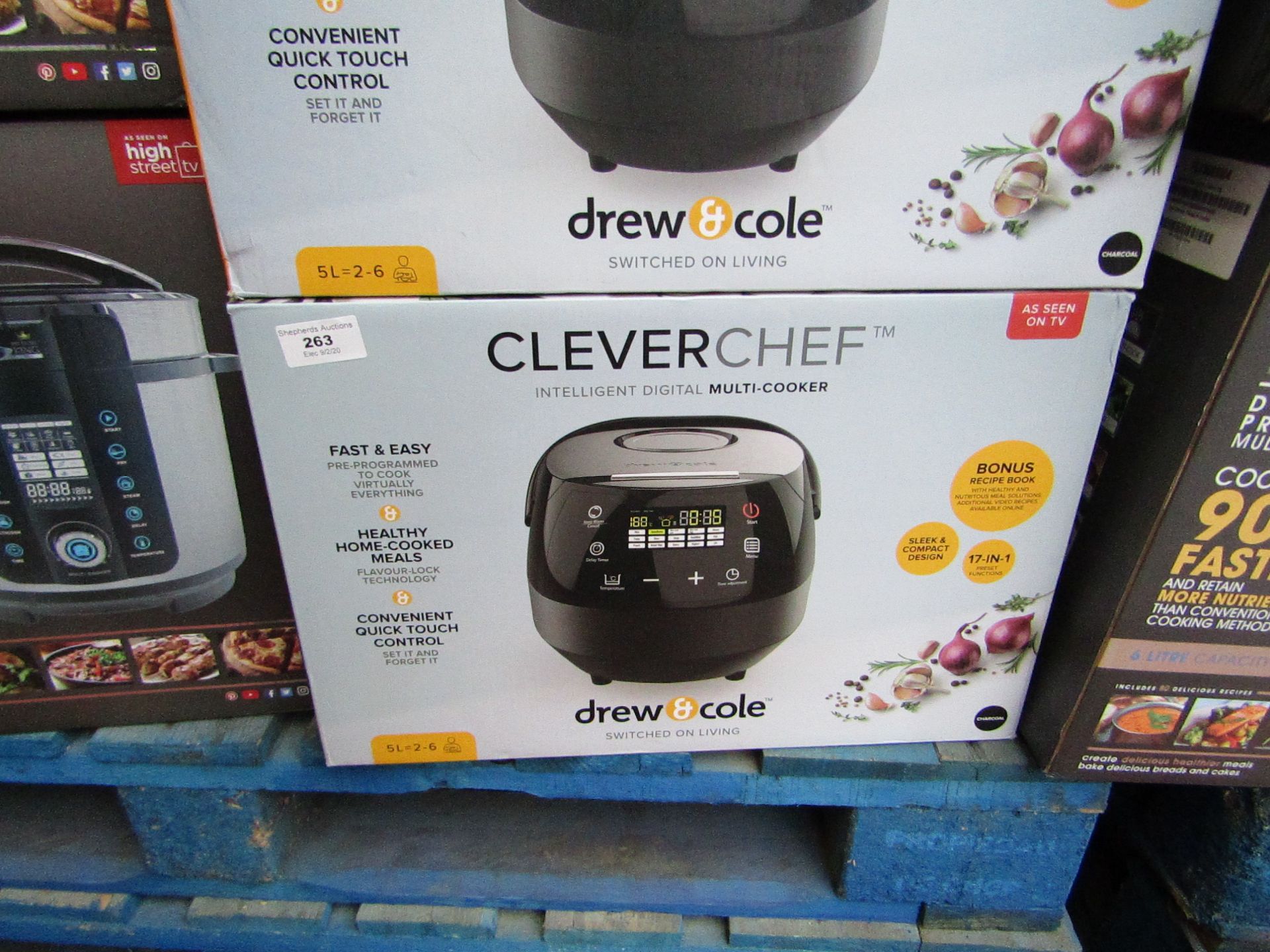 | 1x | DREW & COLE CLEVERCHEF | PAT TESTED AND BOXED | NO ONLINE RE-SALE | SKU C5060541511682 |