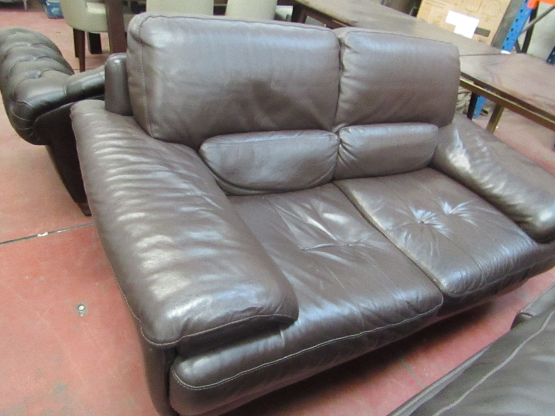 2 seater leather sofa