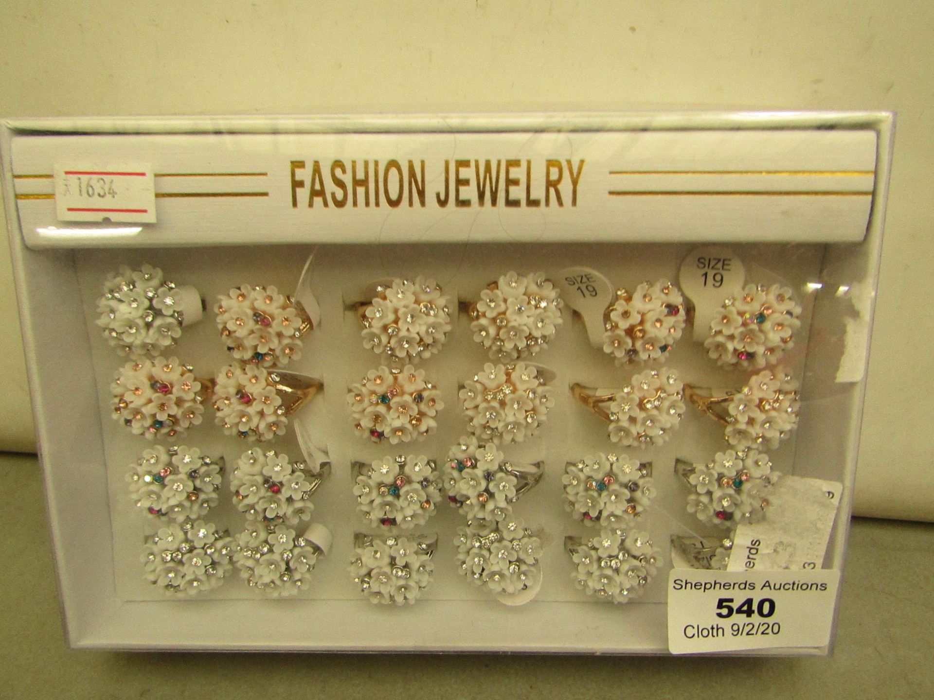 24 x various sized Decorative Rings (see image for designs) new & packaged