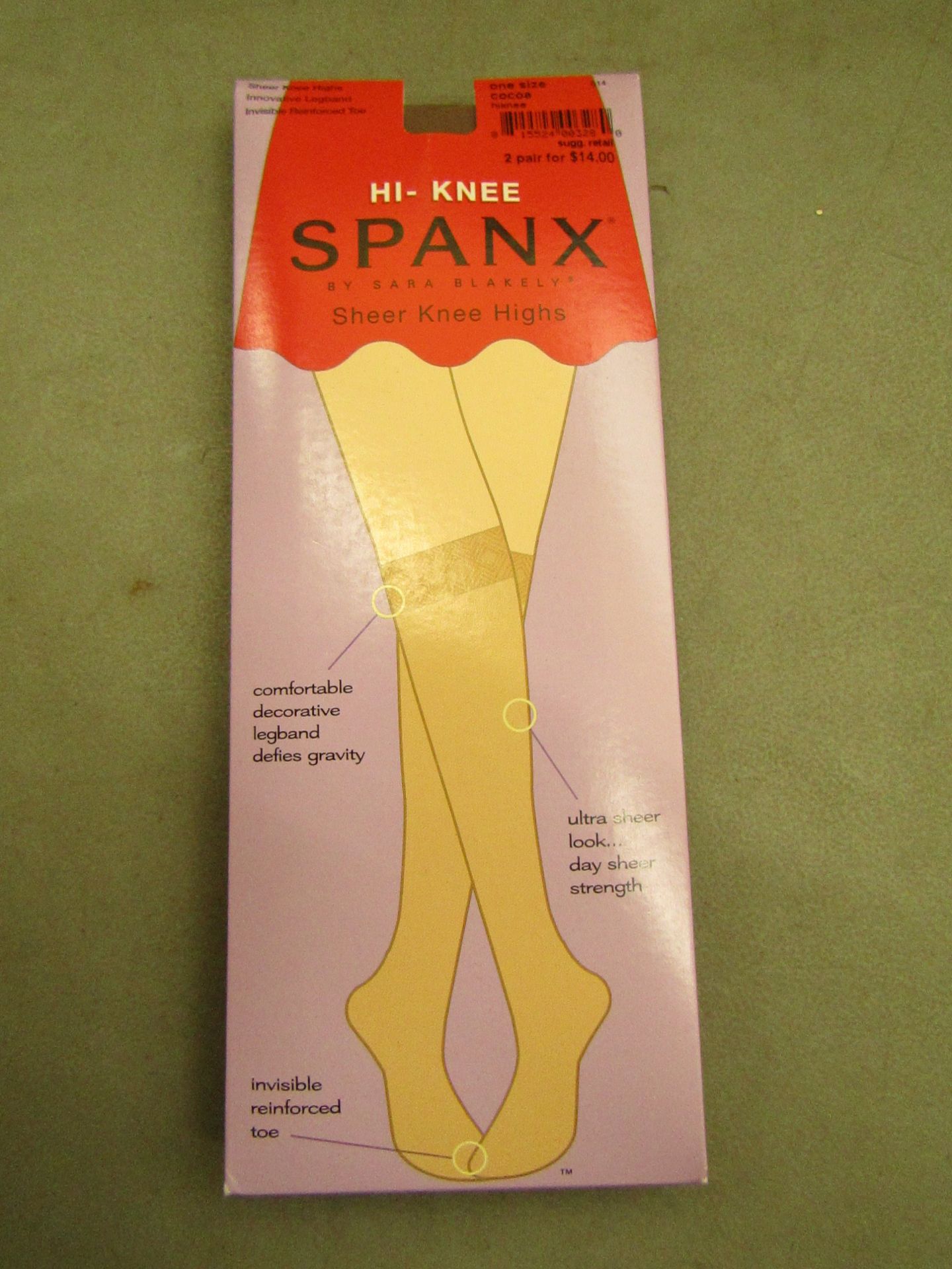 3 packs Spanx by Sara Blackely HI-Knee Sheer Socks Cocoa one size 2 pairs per pack RRP £8 each on