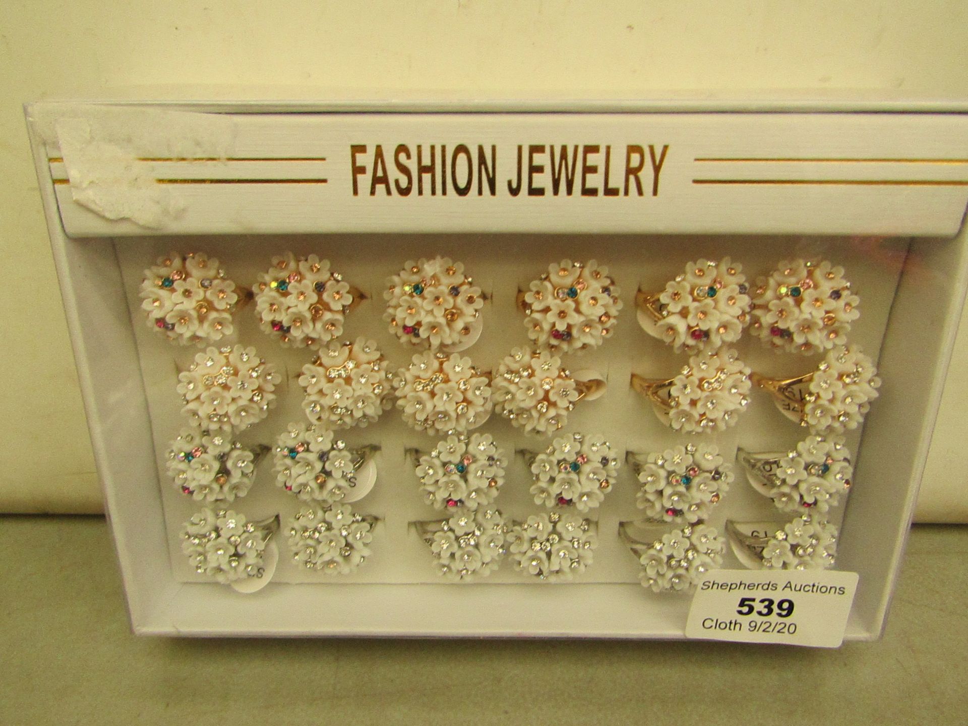 24 x various sized Decorative Rings (see image for designs) new & packaged