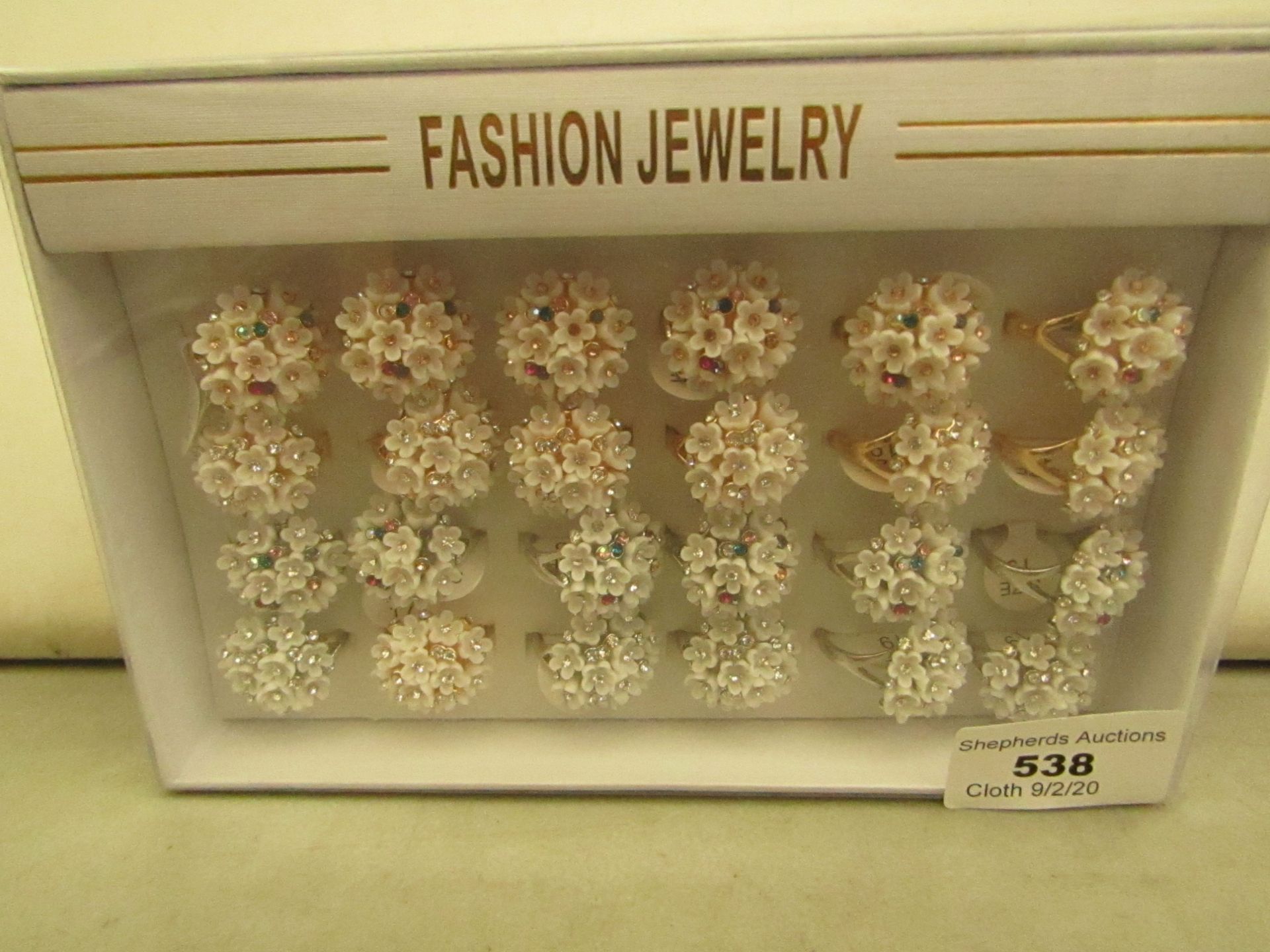 24 x various sized Decorative Rings (see image for designs) new & packaged