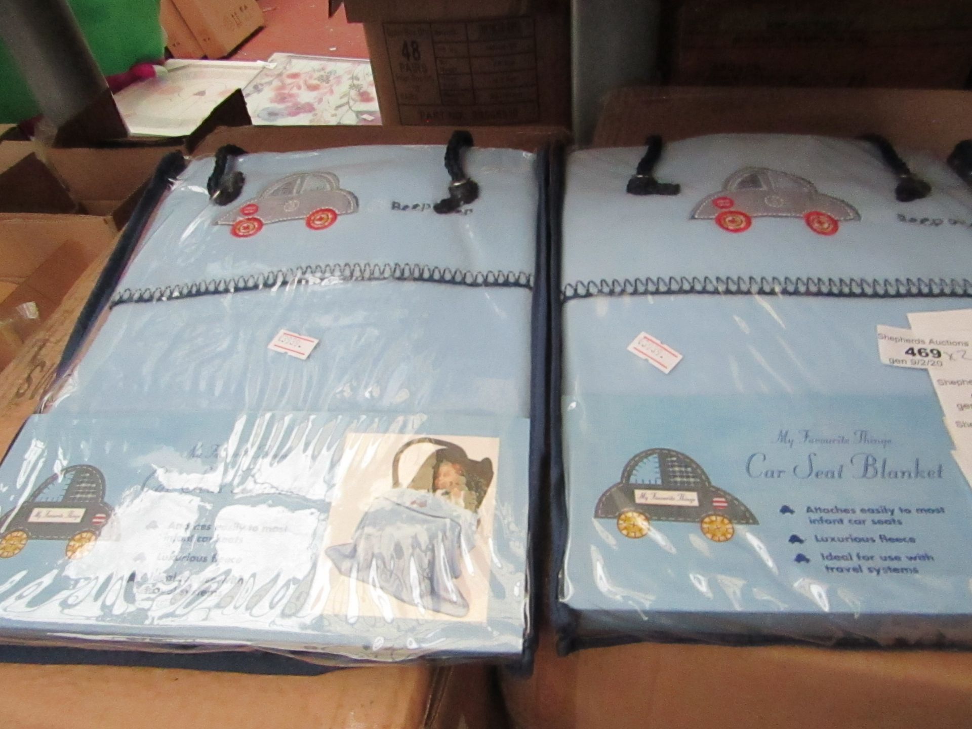 2 x Car Seat Blankets. New & packaged. Come in a carry bag