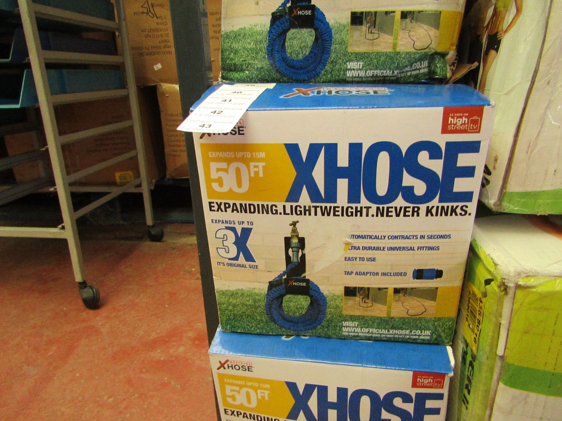 | 1x | XHOSE 50FT | UNCHECKED AND BOXED | NO ONLINE RE-SALE | SKU C5060191461078 | RRP £29:99 |