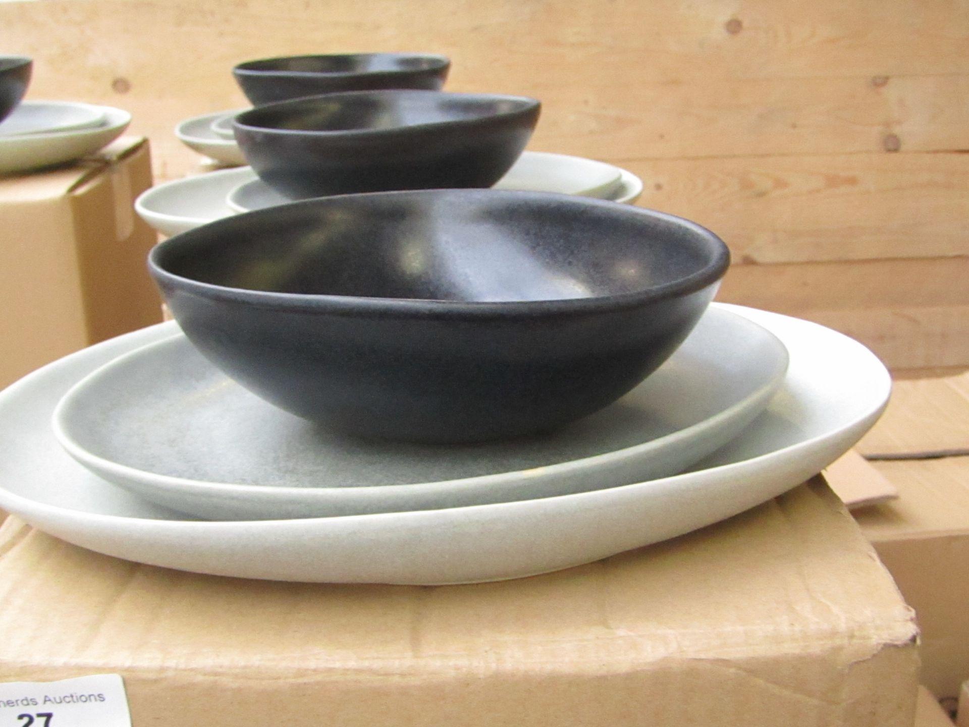 | 1x | SWOON ROCHA 12PC DINNER SET GREY | BOXED | SKU - | RRP £ 120 |