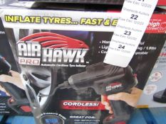 | 1x | AIR HAWK PRO CORDLESS COMPRESSOR | UNCHECKED AND BOXED | NO ONLINE RE-SALE | SKU