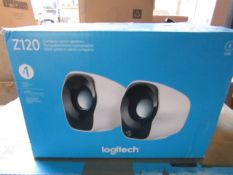 Logitech Z120 2w speaker, untested and boxed.