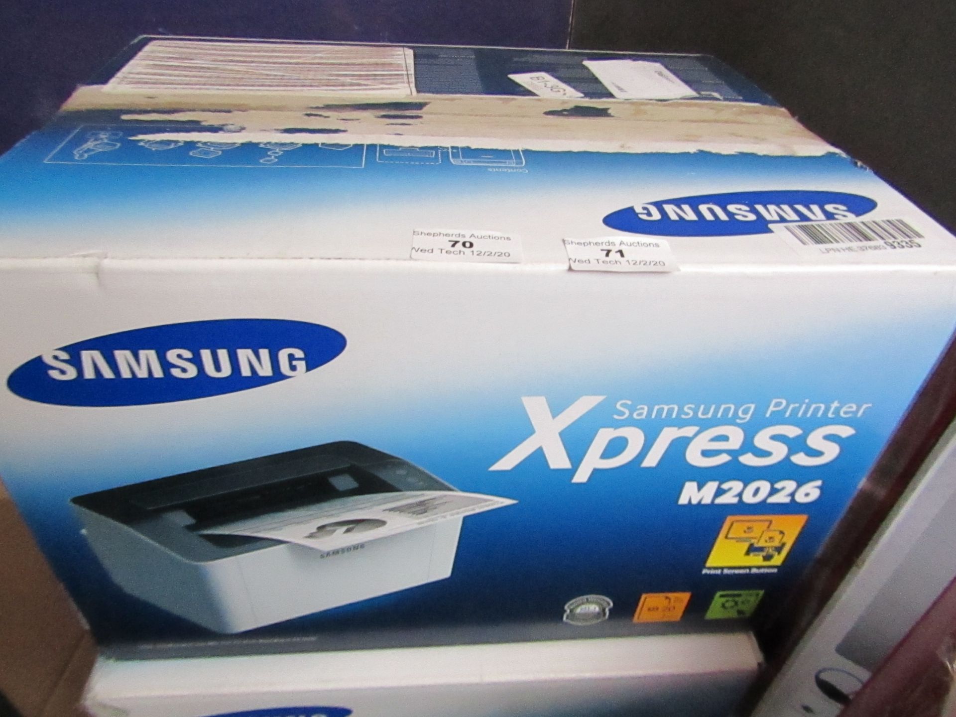 Samsung Xpress M2026 printer, untested and boxed. RRP £75.00