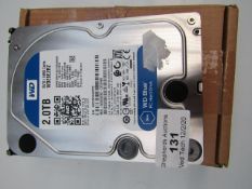 Western Digital 2TB hard drive, untested.