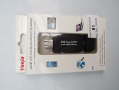 Vanja USB card reader/writer/OTG adaptor, untested and boxed.