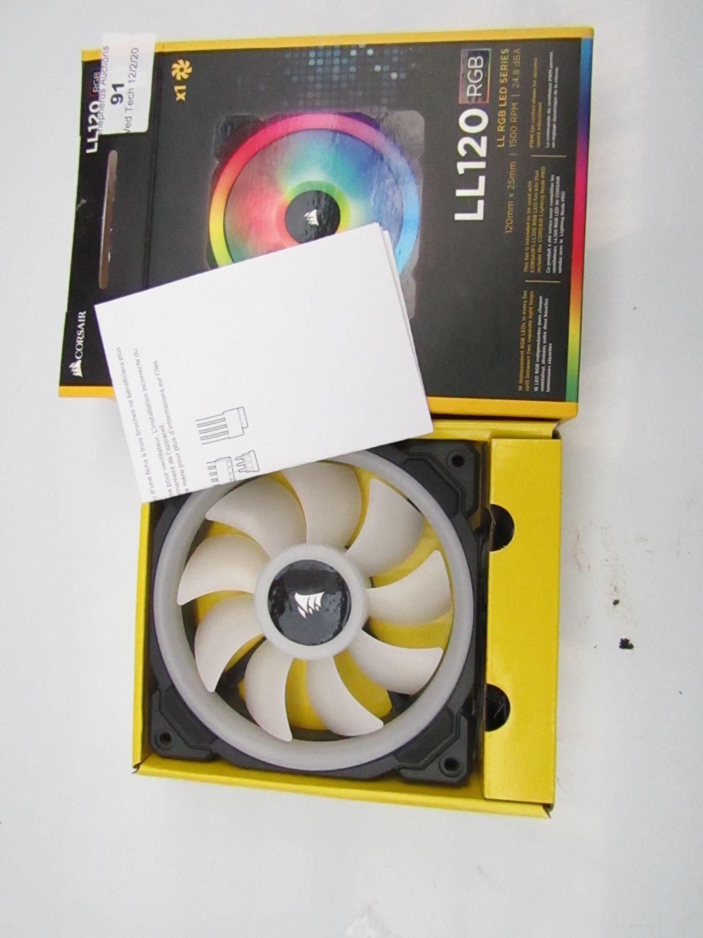 CORSAIR - LL120 RGB - Fan - Untested and boxed.