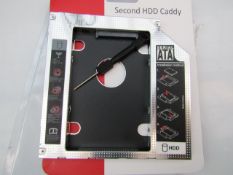 Second HDD caddy, 9.5mm SATA to SATA, untested and packaged.